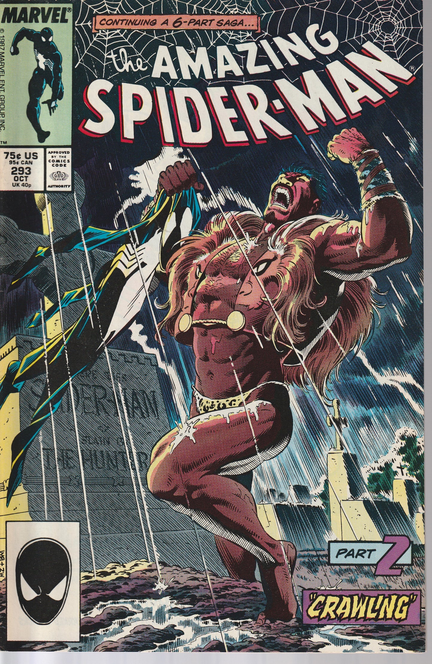 AMAZING SPIDER-MAN #293 - PART 2 OF KRAVENS LAST HUNT