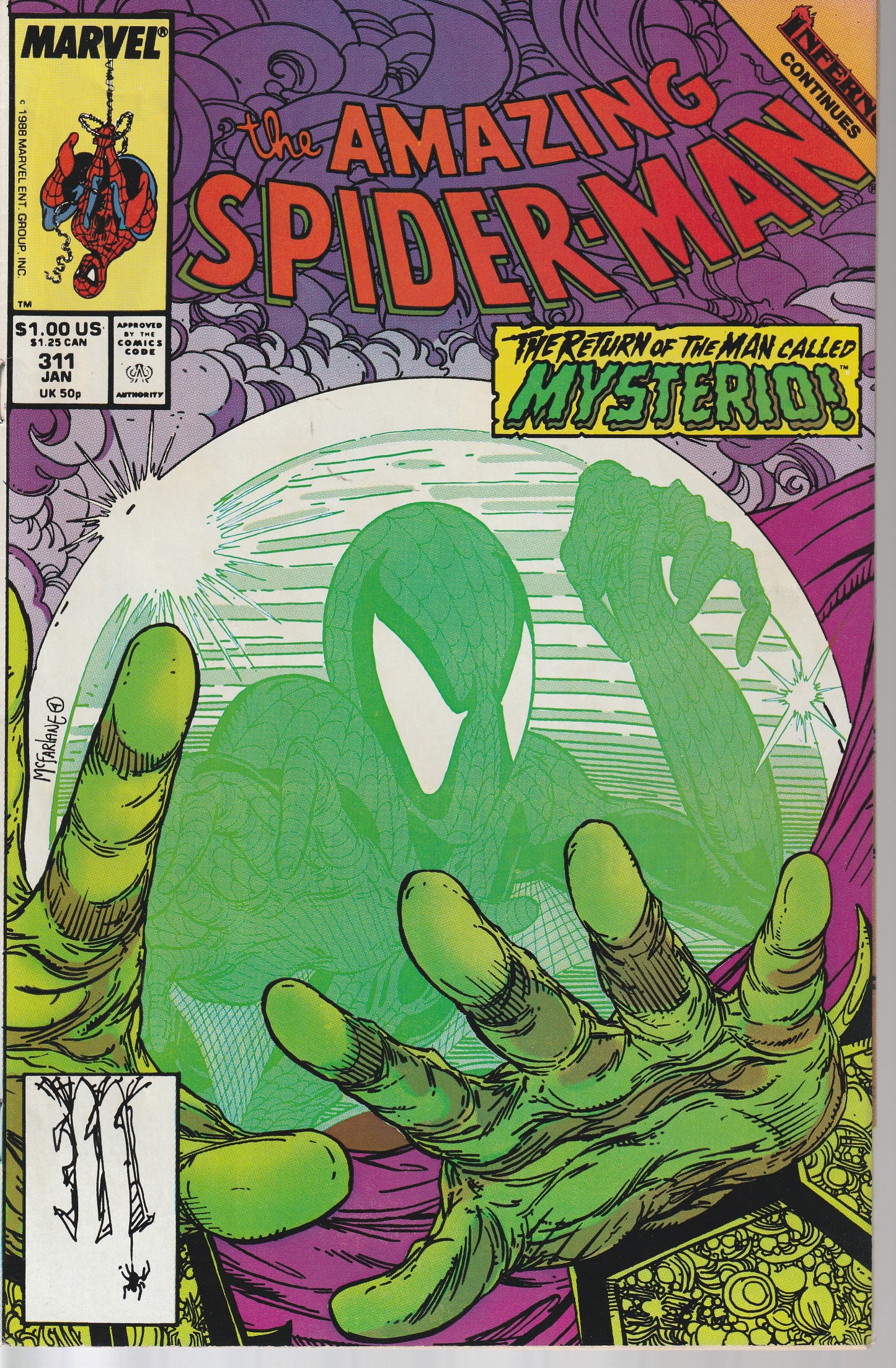 AMAZING SPIDER-MAN #311 - MARVEL COMICS - JAN 1989