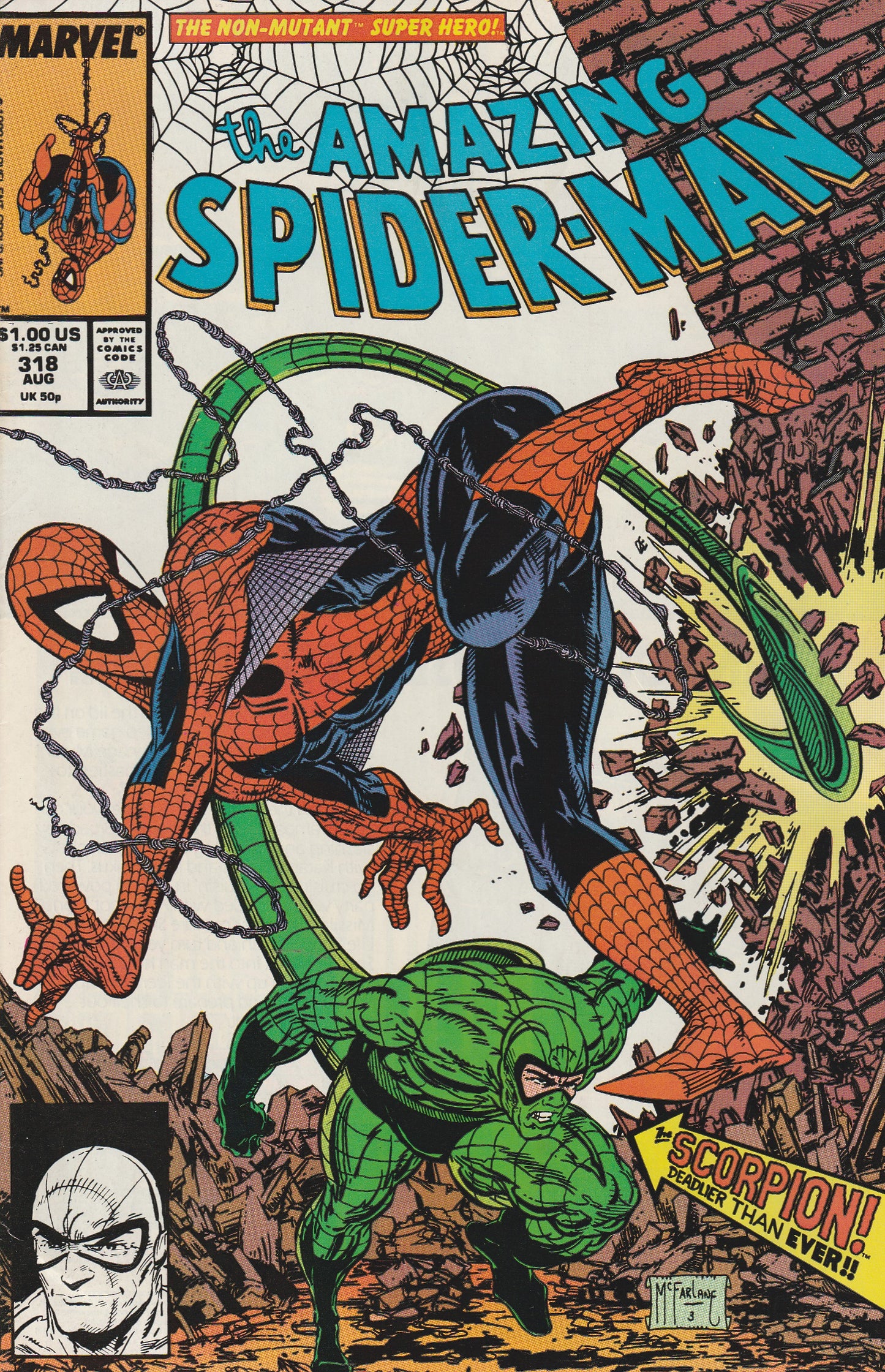 AMAZING SPIDER-MAN #318 - MARVEL COMICS - AUG 1989 (7.5-8.0) McFarlane