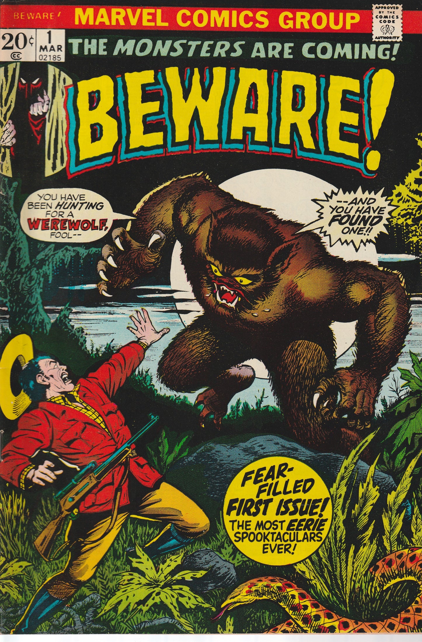 BEWARE #1 * MARVEL COMICS * 1973