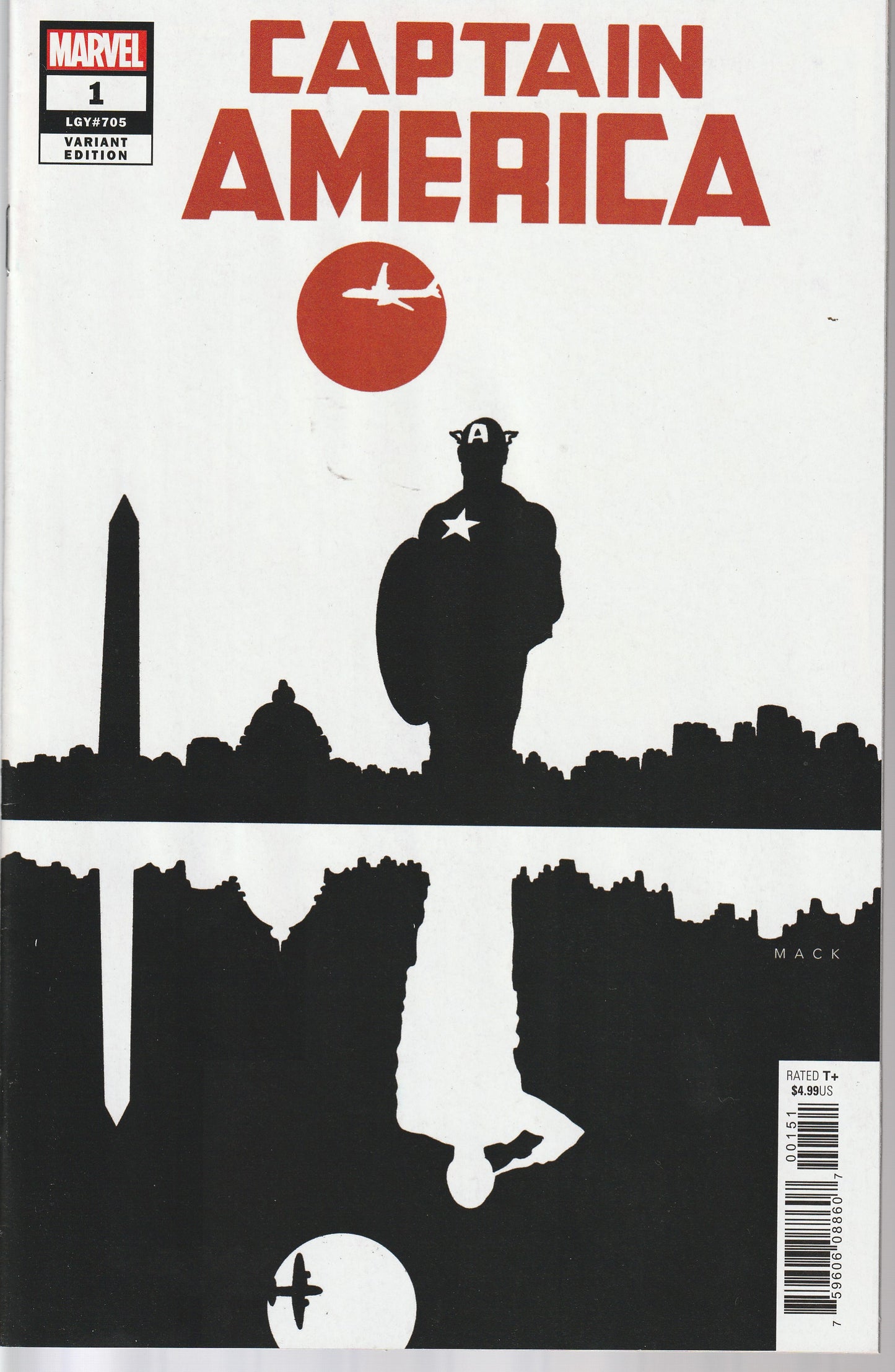 CAPTAIN AMERICA #1E - DAVID MACK 1 in 25 VARIANT