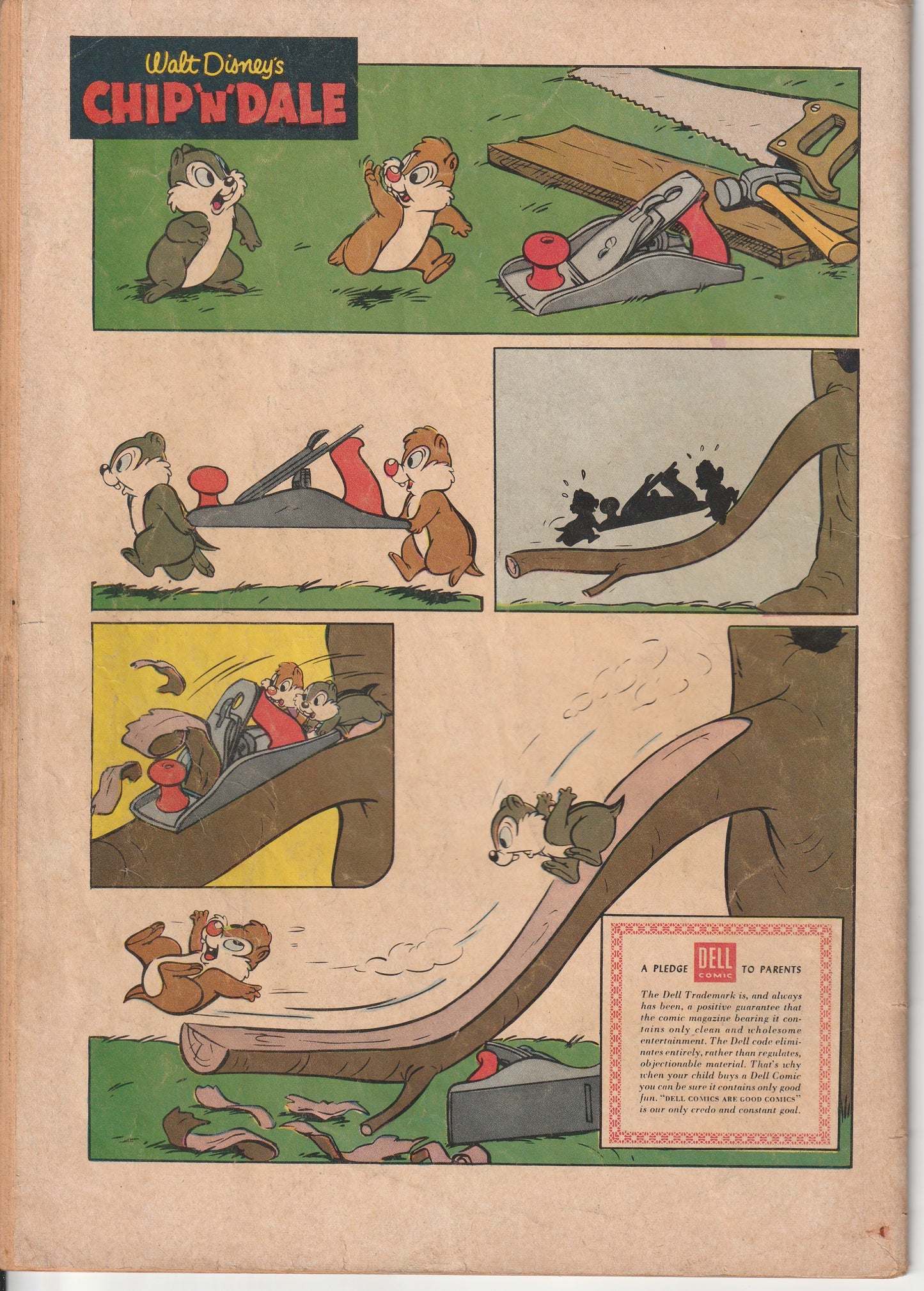 CHIP N DALE #9 - DELL COMICS - 4.0
