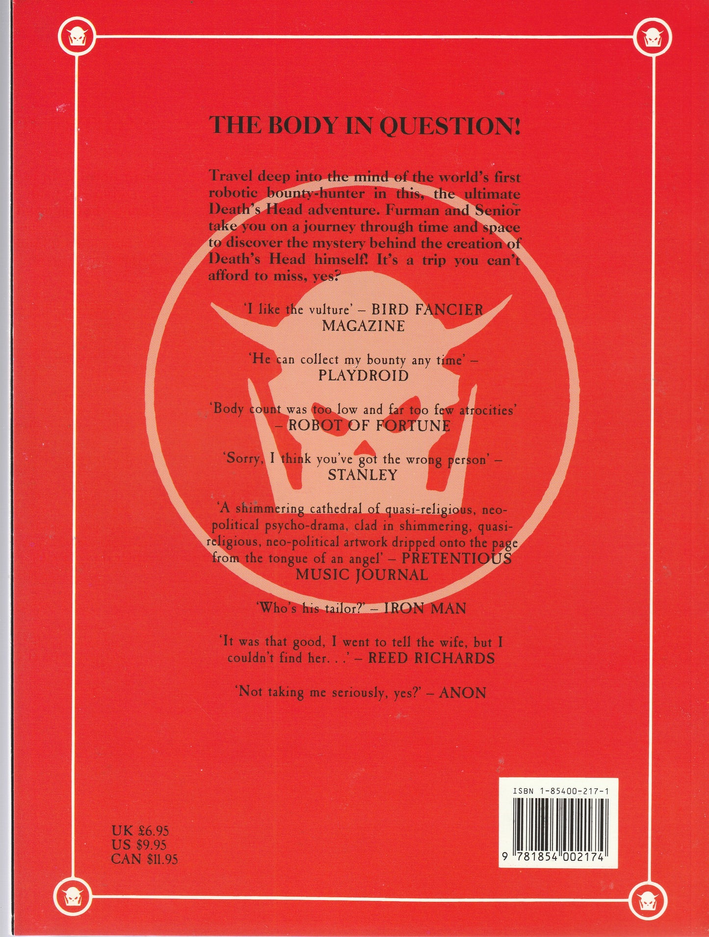 DEATH'S HEAD : THE BODY IN QUESTION GRAPHIC NOVEL || MARVEL UK || 1990