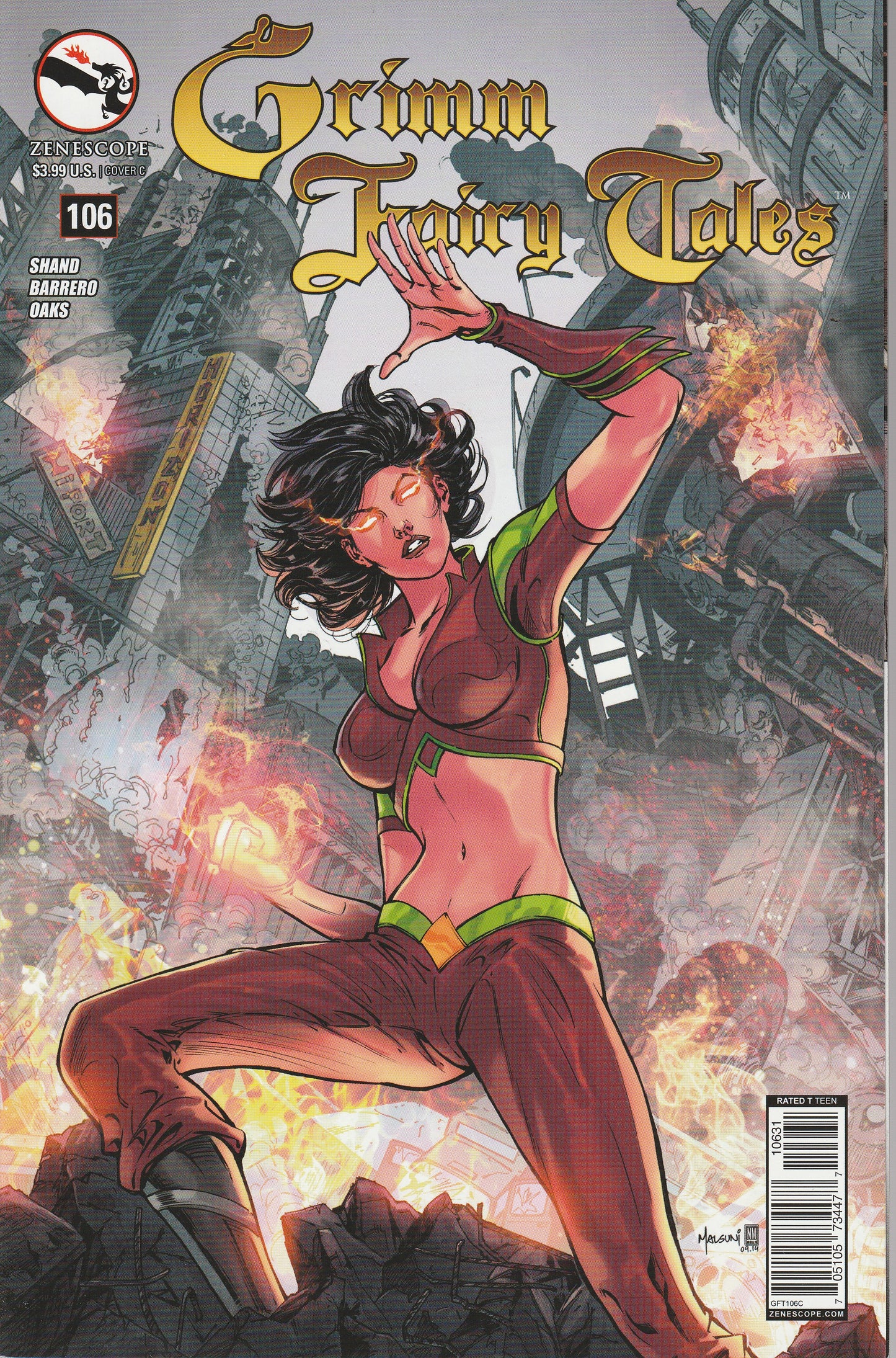 GRIMM FAIRY TALES #106 - ZENESCOPE - JAN 7 2015 - ALL THREE COVERS!