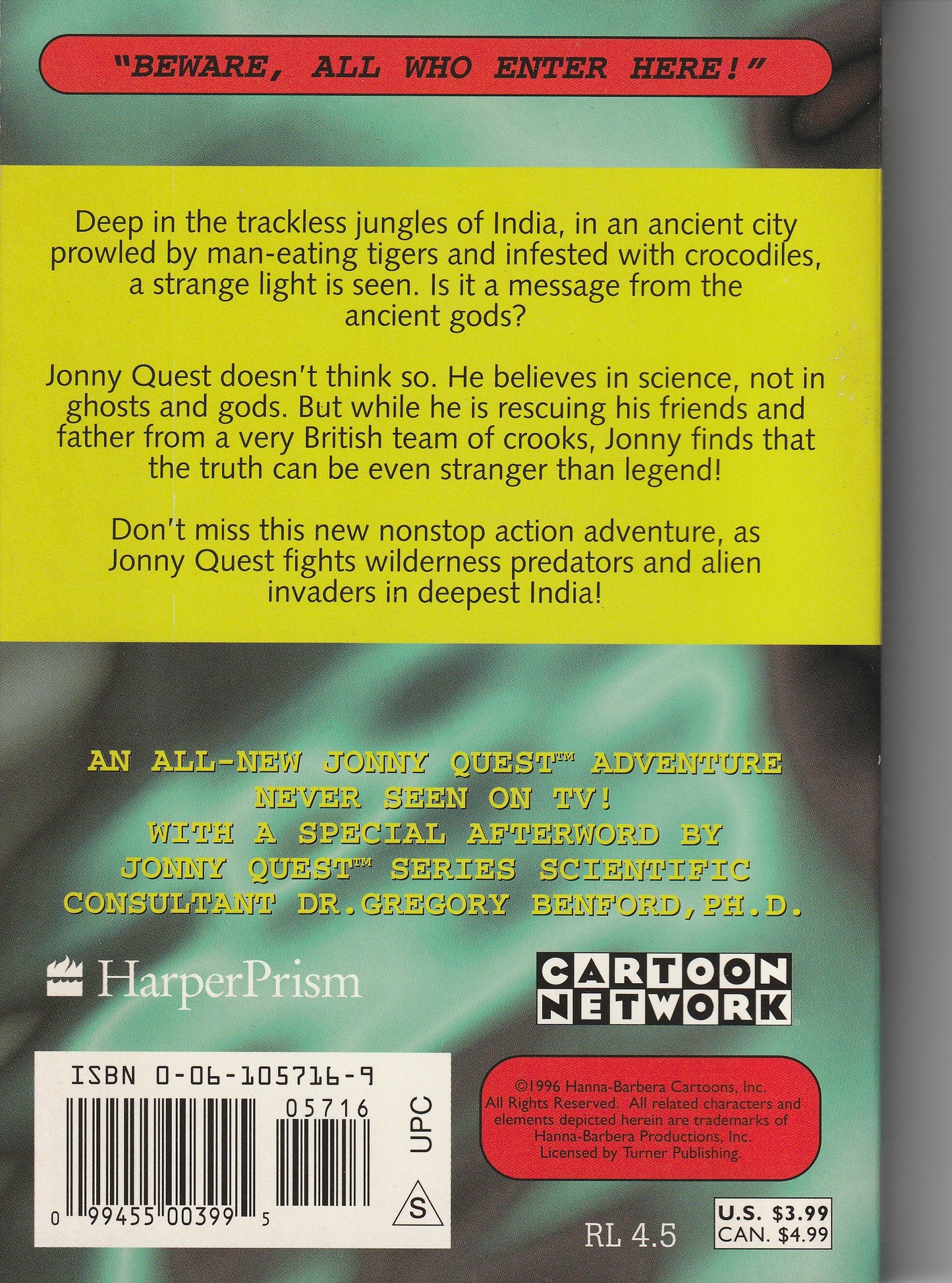 JONNY QUEST : THE FORBIDDEN CITY OF LUXOR