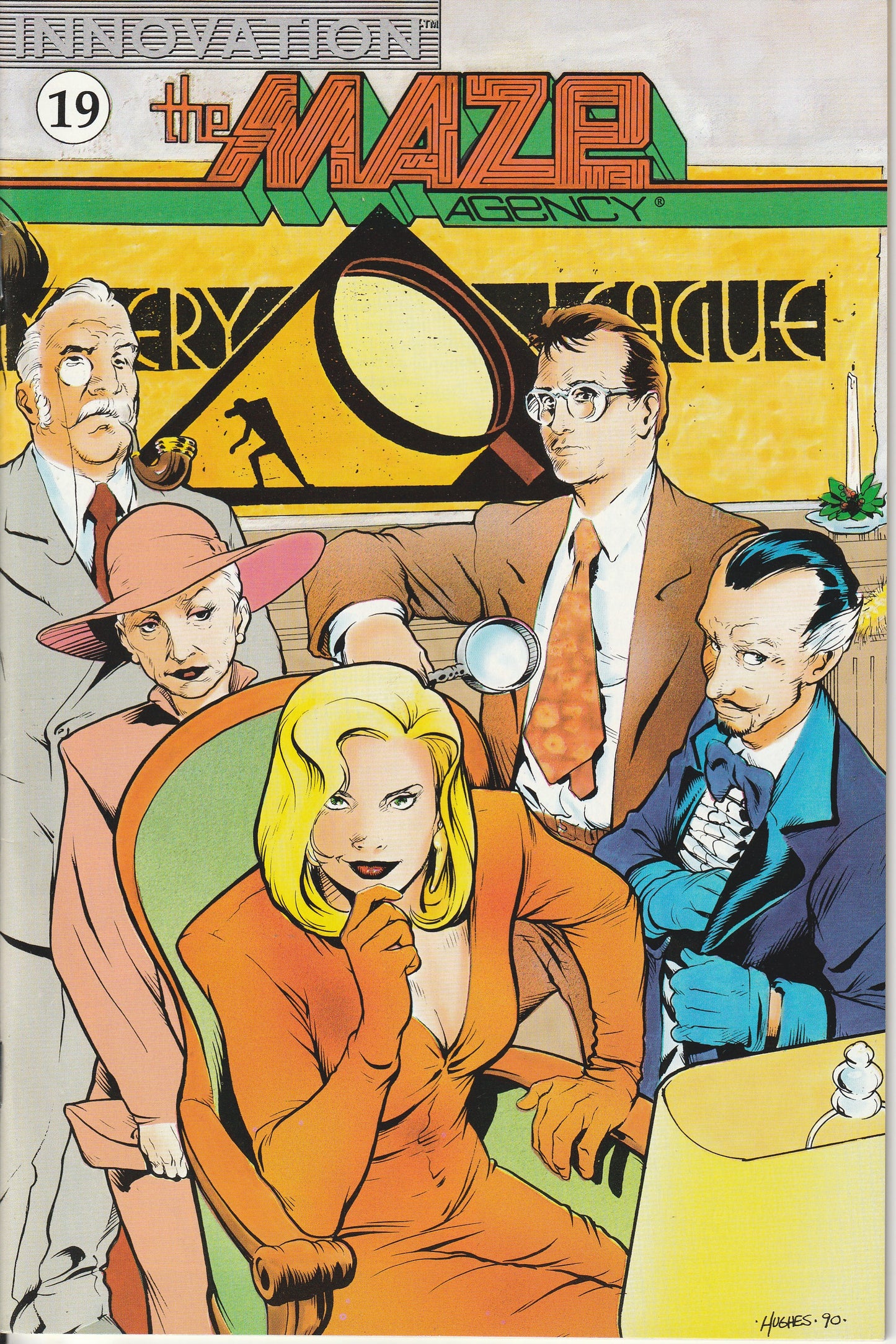 MAZE AGENCY #19 - INNOVATION - MAR 1991 (9.0) EARLY ADAM HUGHES COVER!
