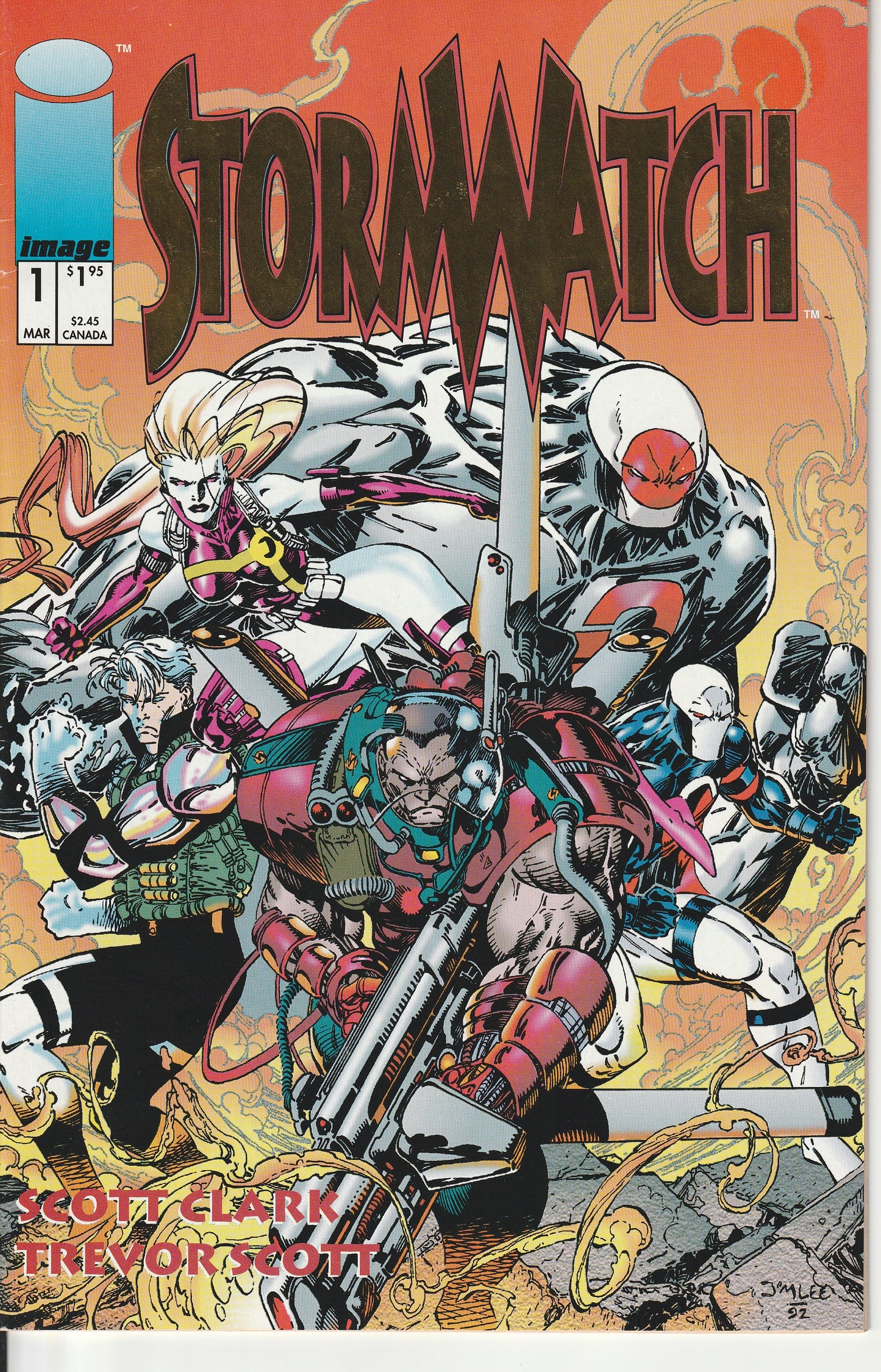 STORMWATCH #1 - IMAGE COMICS - MAR 1993 (7.5) - GOLD FOIL VARIANT