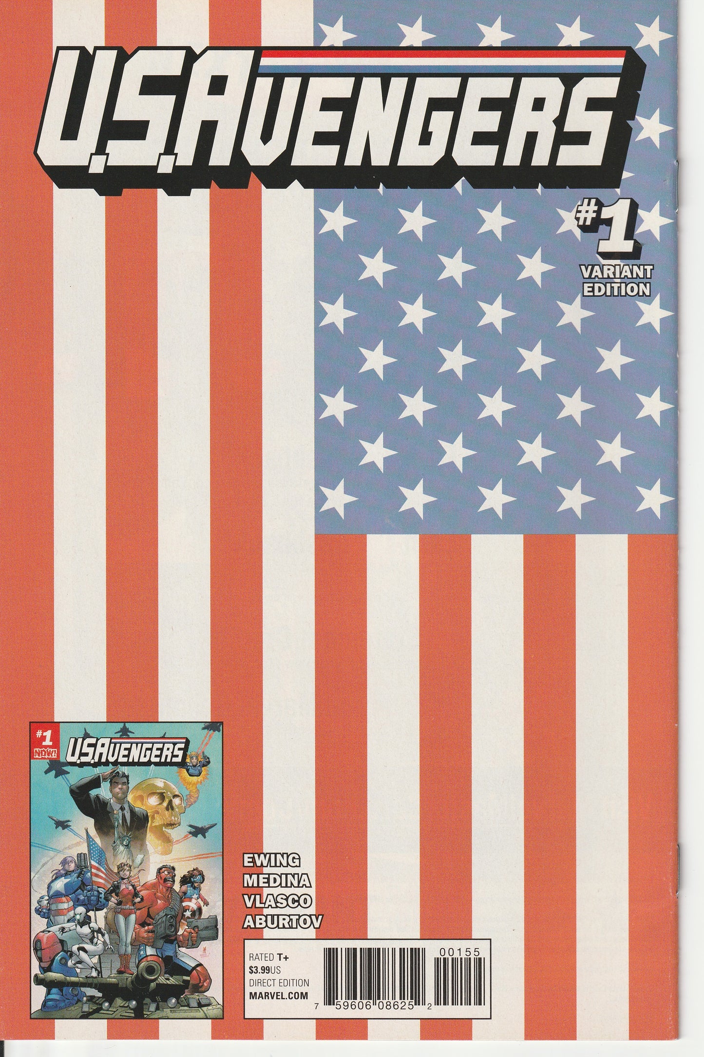 U.S. AVENGERS #1 - MARVEL COMICS - JAN 4 2017 (9.6)