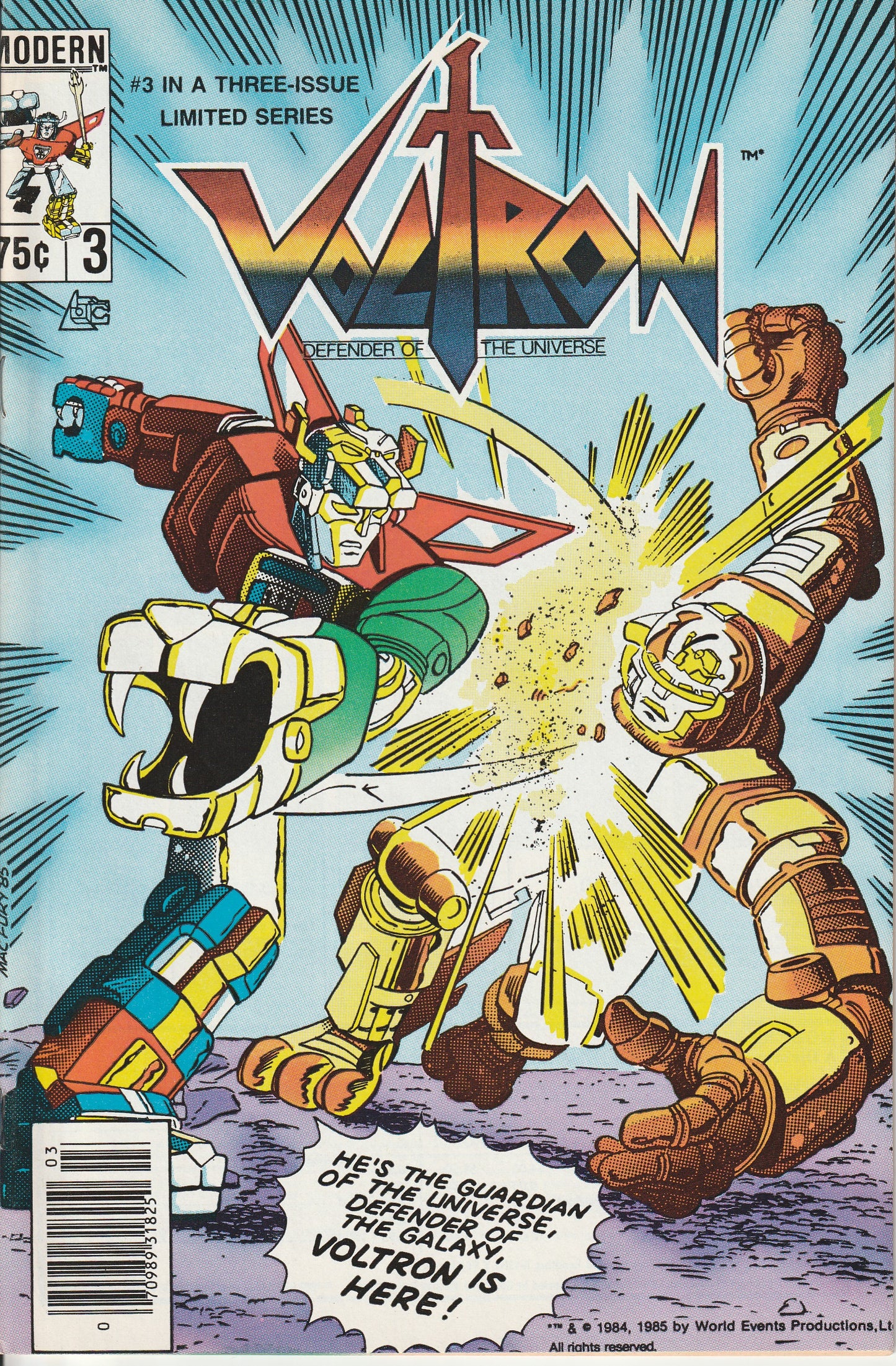 VOLTRON, DEFENDER OF THE UNIVERSE #3 - MODERN COMICS - JAN 1985 (NM-)