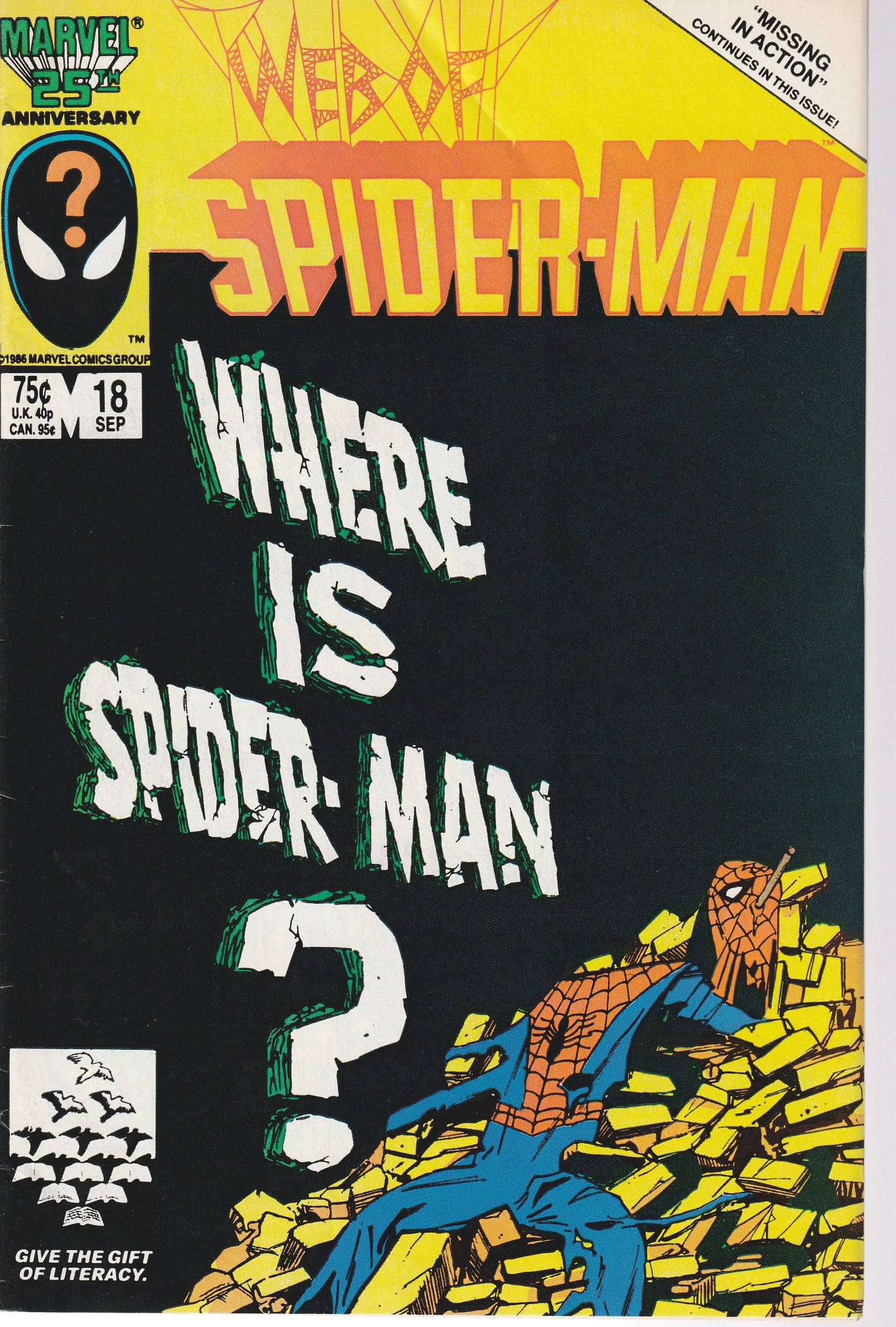 WEB OF SPIDER-MAN #18 - MARVEL COMICS - SEP 1986 (6.0-6.5)