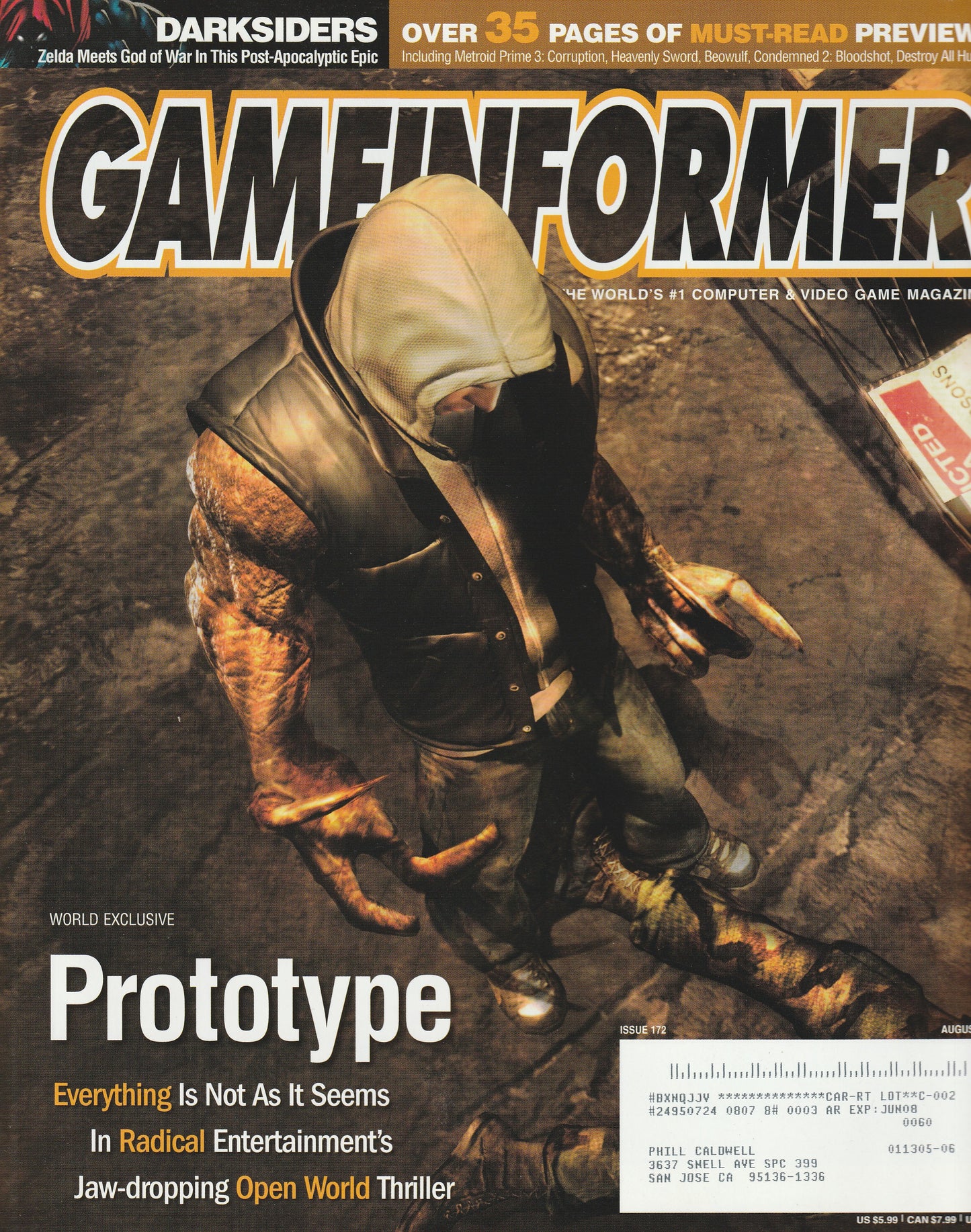 GAMEINFORMER MAGAZINE #172 - PROTOTYPE