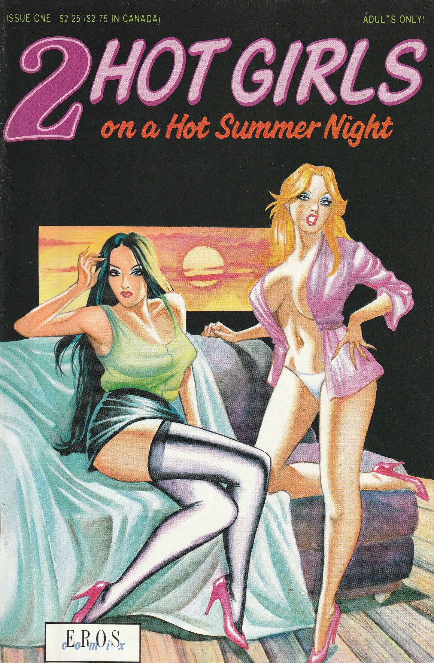 2 HOT GIRLS ON A HOT SUMMER NIGHT 1-4 * COMPLETE SET - EROX COMIX