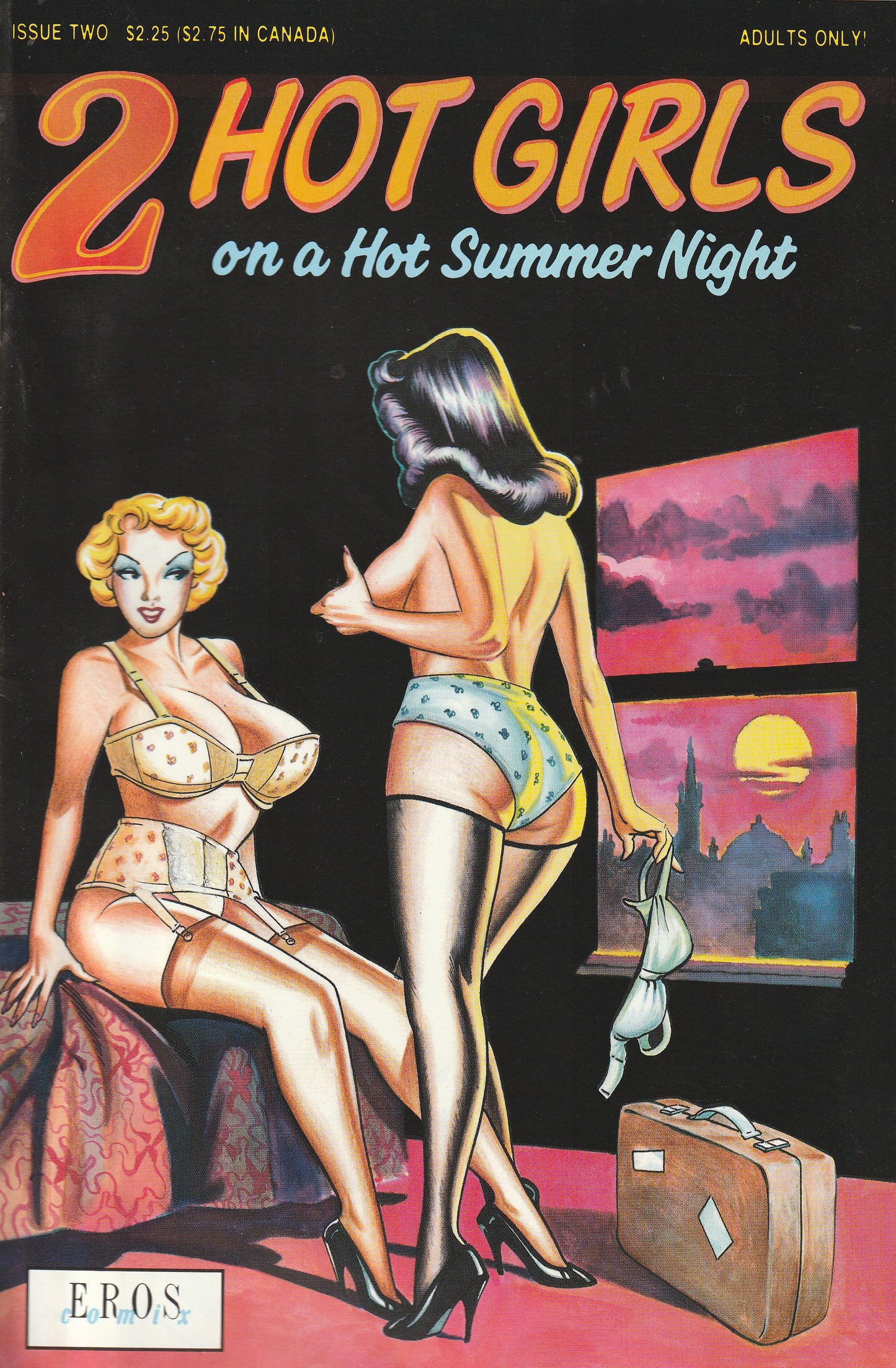 2 HOT GIRLS ON A HOT SUMMER NIGHT 1-4 * COMPLETE SET - EROX COMIX
