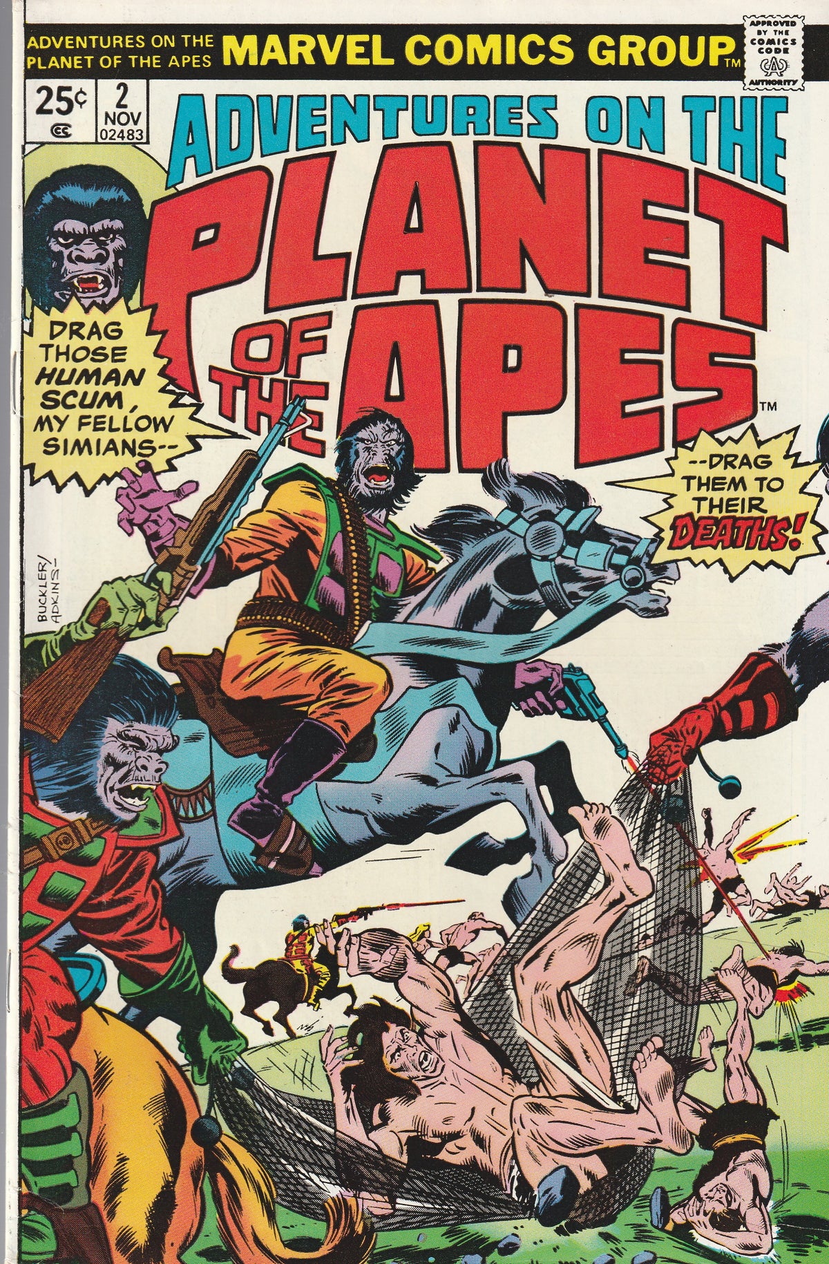 ADVENTURES ON THE PLANET OF THE APES #2 || MARVEL COMICS || NOV 1975 || (7.0-7.5)