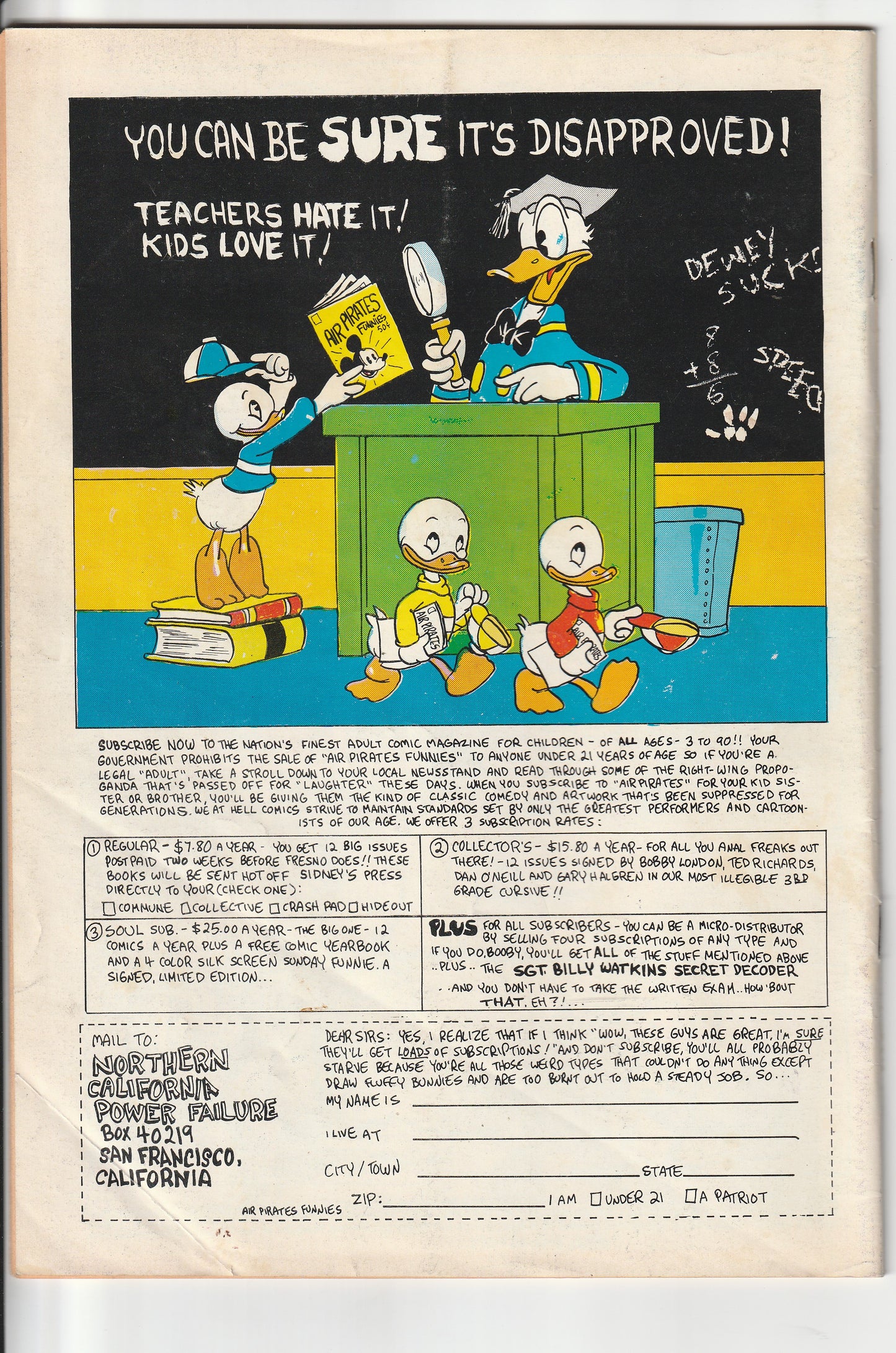 AIR PIRATES FUNNIES #2 - HELL COMICS - AUG 1971 (6.0)