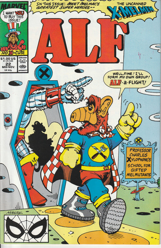 ALF #22 - MARVEL COMICS - NOV 1989 (7.5-8.0) X-MEN SPOOF