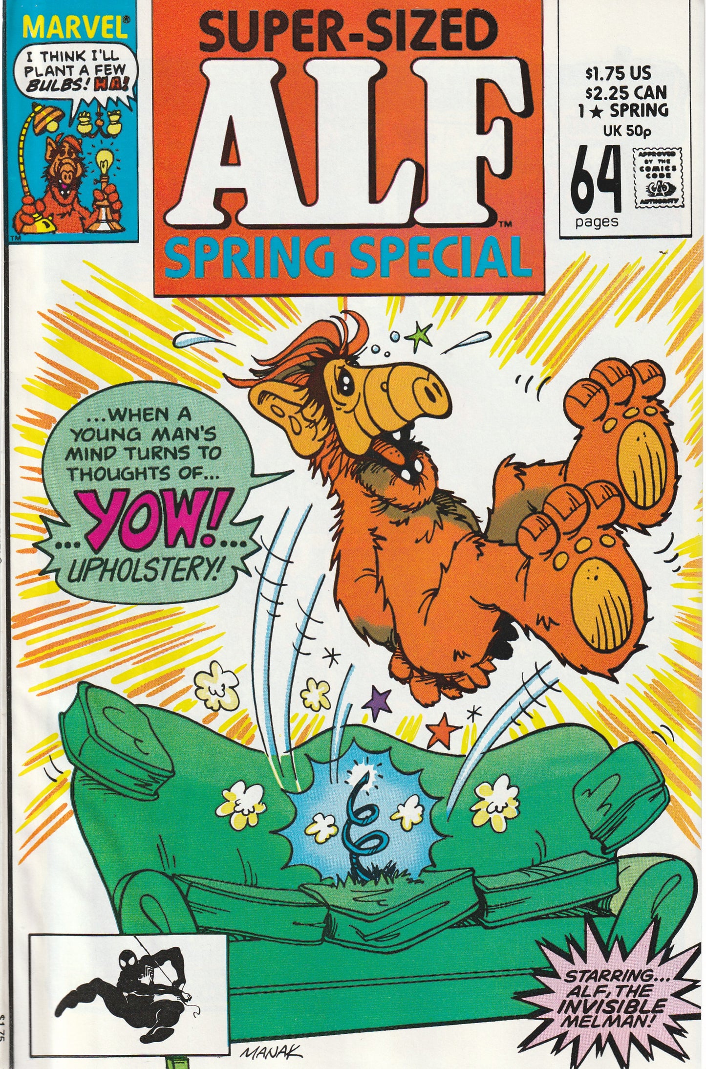 ALF SUPER-SIZED SPRING SPECIAL #1 - MARVEL COMICS - JAN 1989 (9.0)
