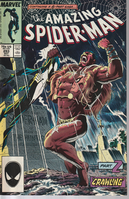 AMAZING SPIDER-MAN #293 - PART 2 OF KRAVENS LAST HUNT