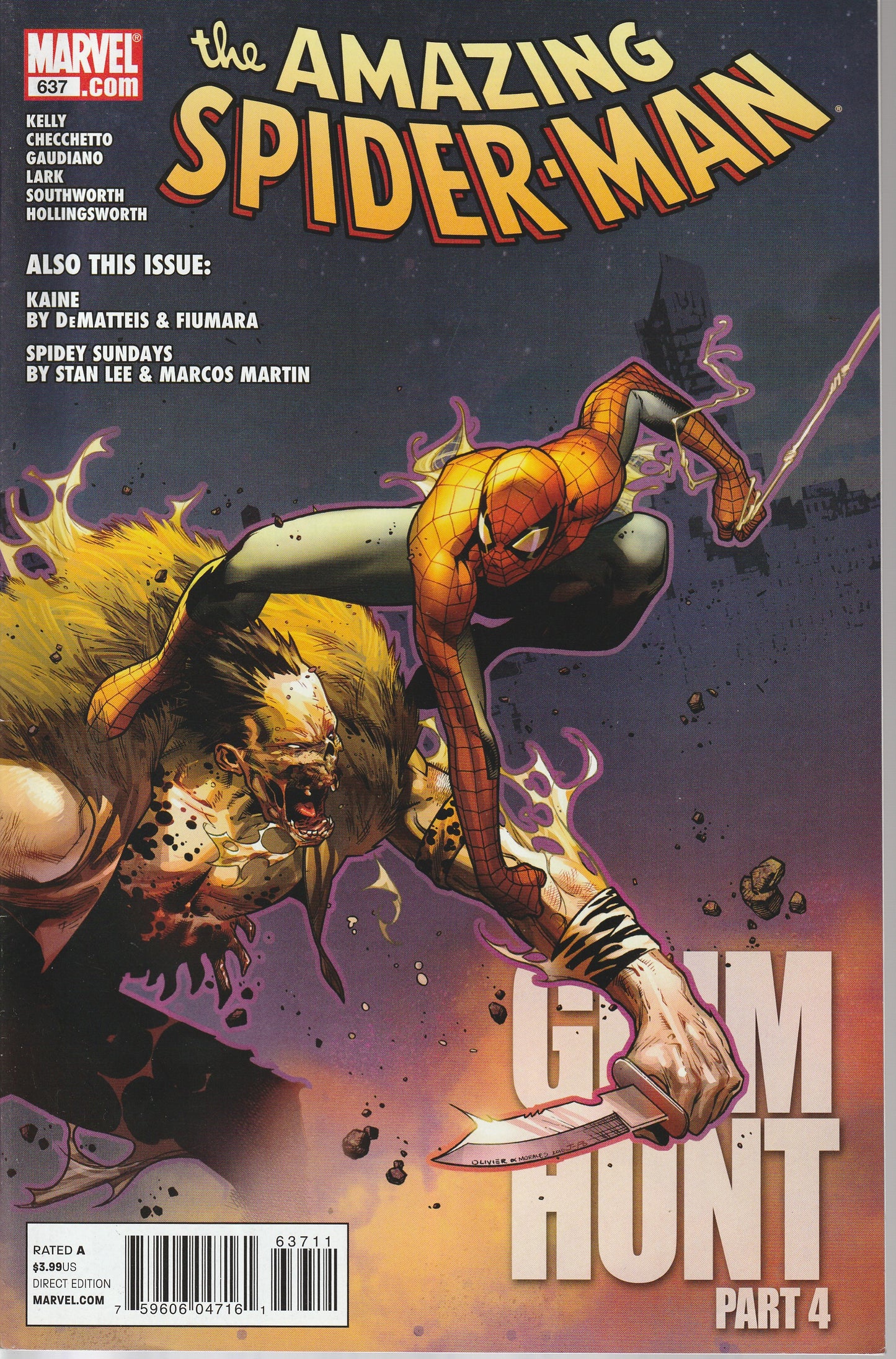 AMAZING SPIDER-MAN #637 - MARVEL - JUL 14 2010 (8.0-8.5)