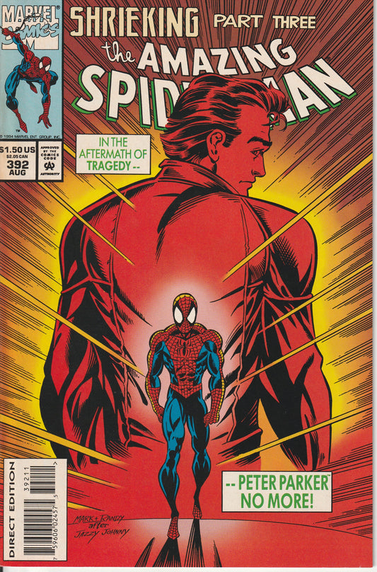 AMAZING SPIDER-MAN #392 - MARVEL COMICS - AUG 1994 (9.0-9.2)