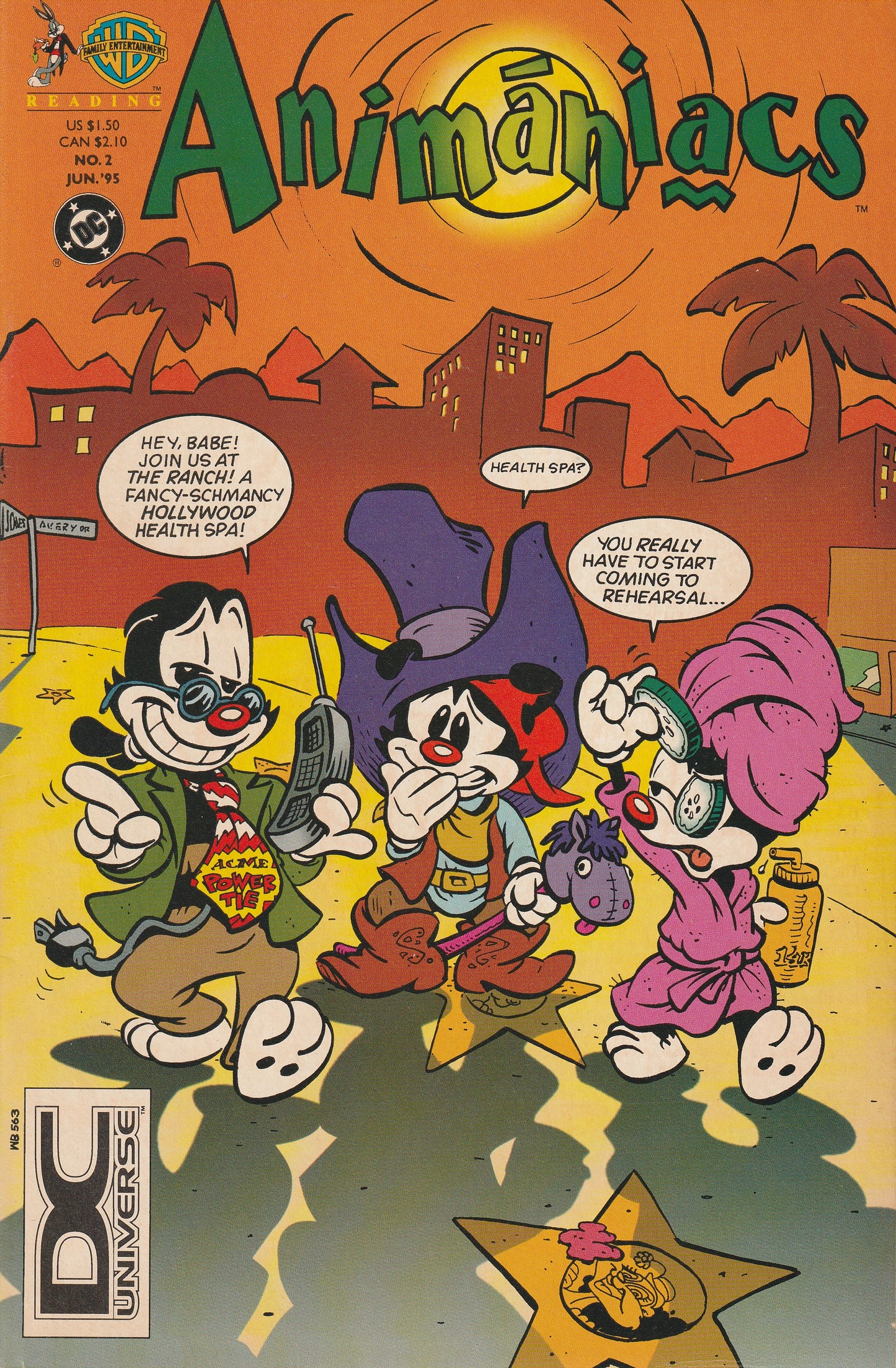 ANIMANIACS #2 - DC COMICS - APR 13 1995 (7.0) DC UNIVERSE LOGO VARIANT
