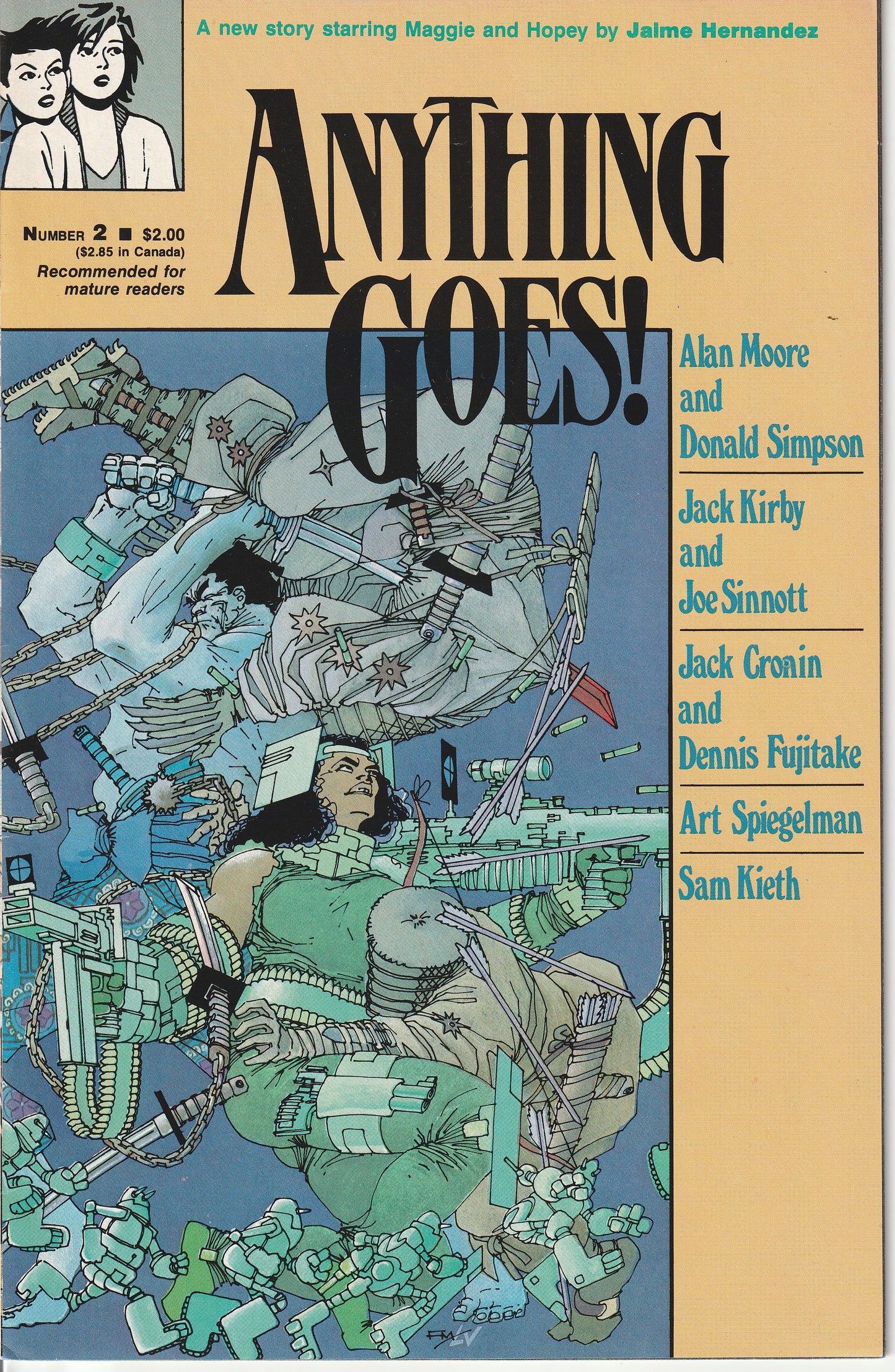 ANYTHING GOES 3 COMIC LOT - FANTAGRAPHICS - 1986/87 (#2, 5 & 6)