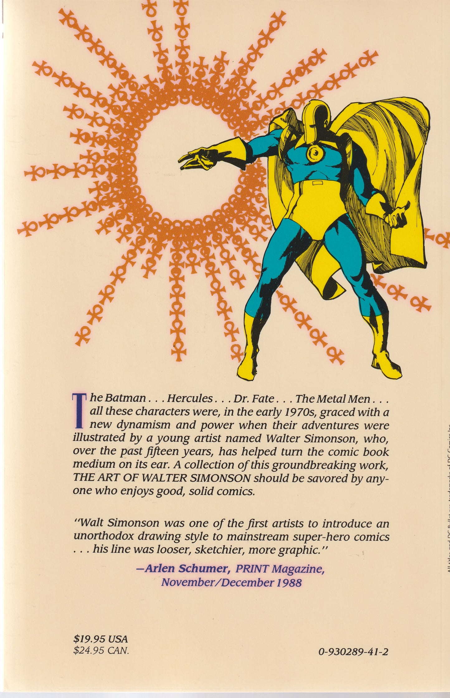THE ART OF WALT SIMONSON || DC COMICS || 1989 || LIKE NEW/UNREAD
