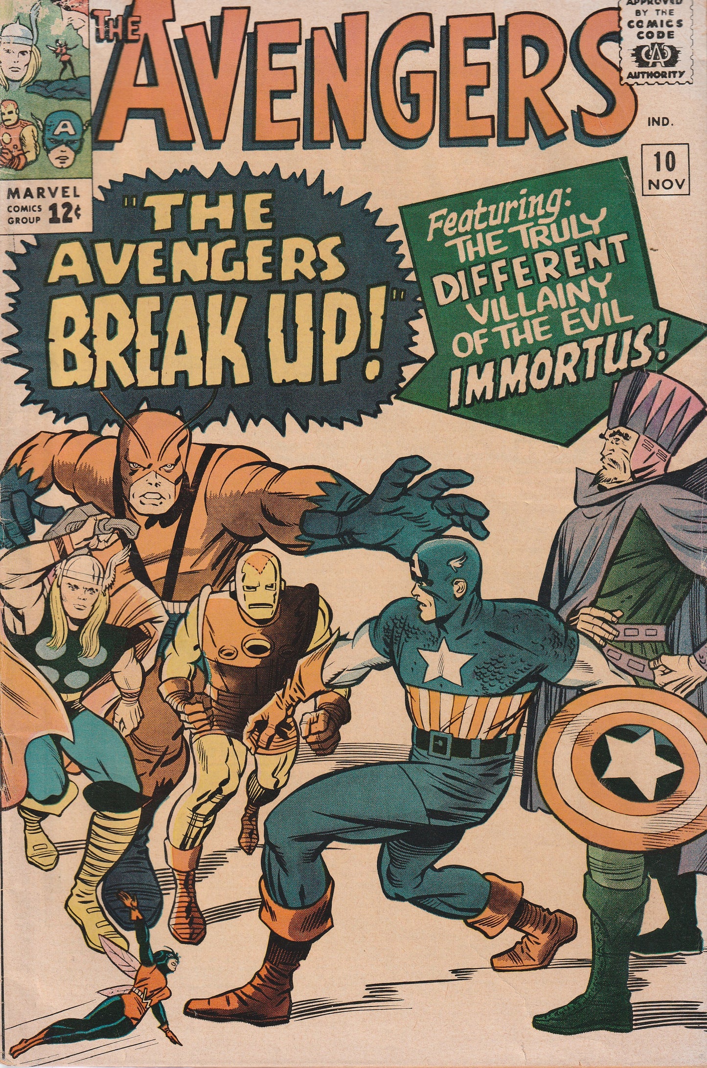 AVENGERS #10 - MARVEL COMICS - NOV 1964 (4.0) 1st IMMORTUS