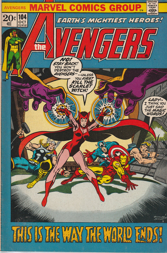 AVENGERS #104 - MARVEL COMICS - OCT 1972 (7.5)