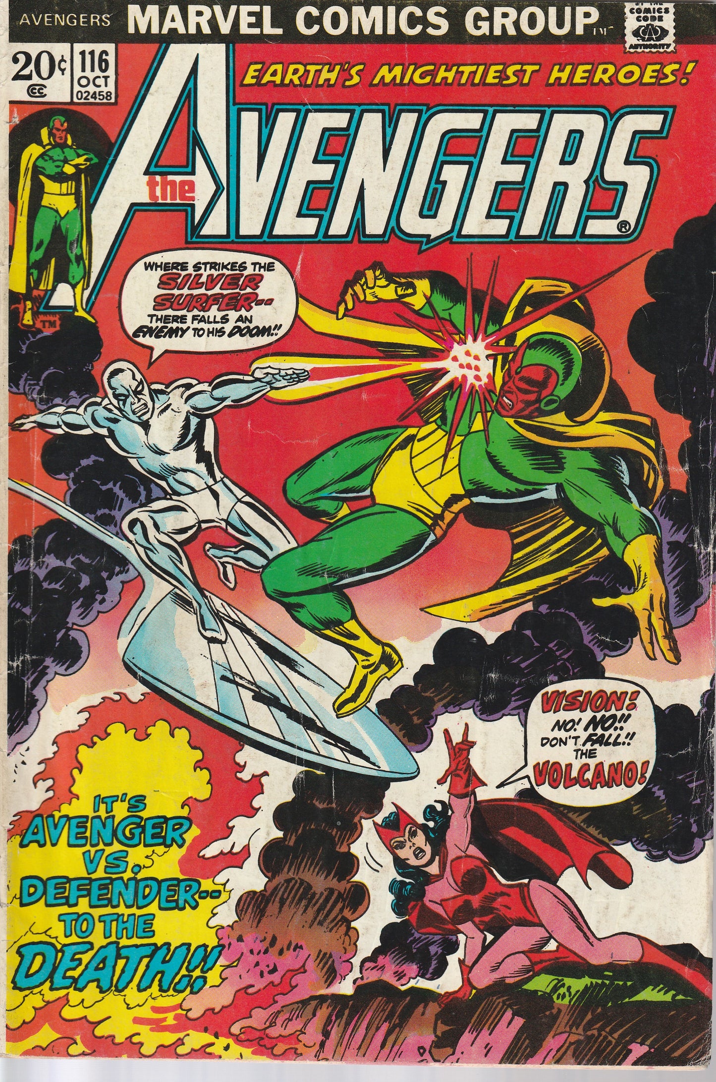 AVENGERS #116 - THE AVENGERS/DEFENDERS WAR * 3.0-3.5