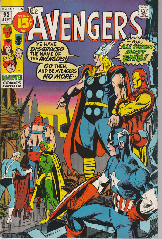 THE AVENGERS #92 - 5.5 (F-)