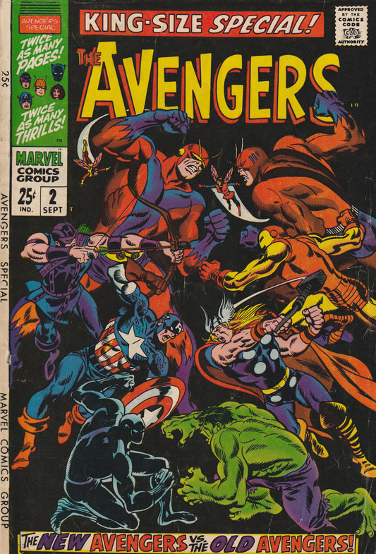 AVENGERS ANNUAL #2 * ICONIC JOHN BUSCEMA COVER