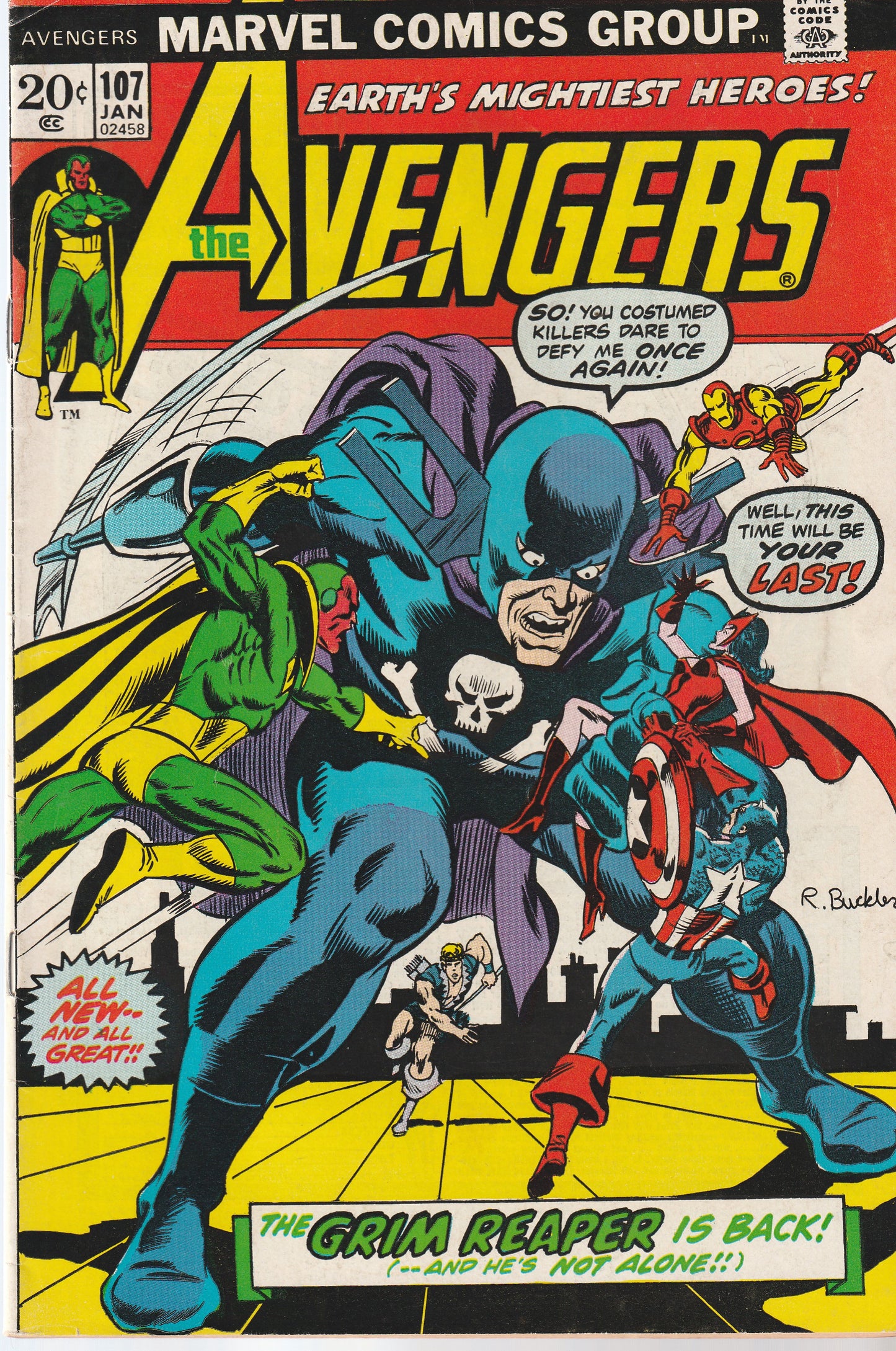 AVENGERS #107 || MARVEL COMICS || JAN 1973 || (7.0)
