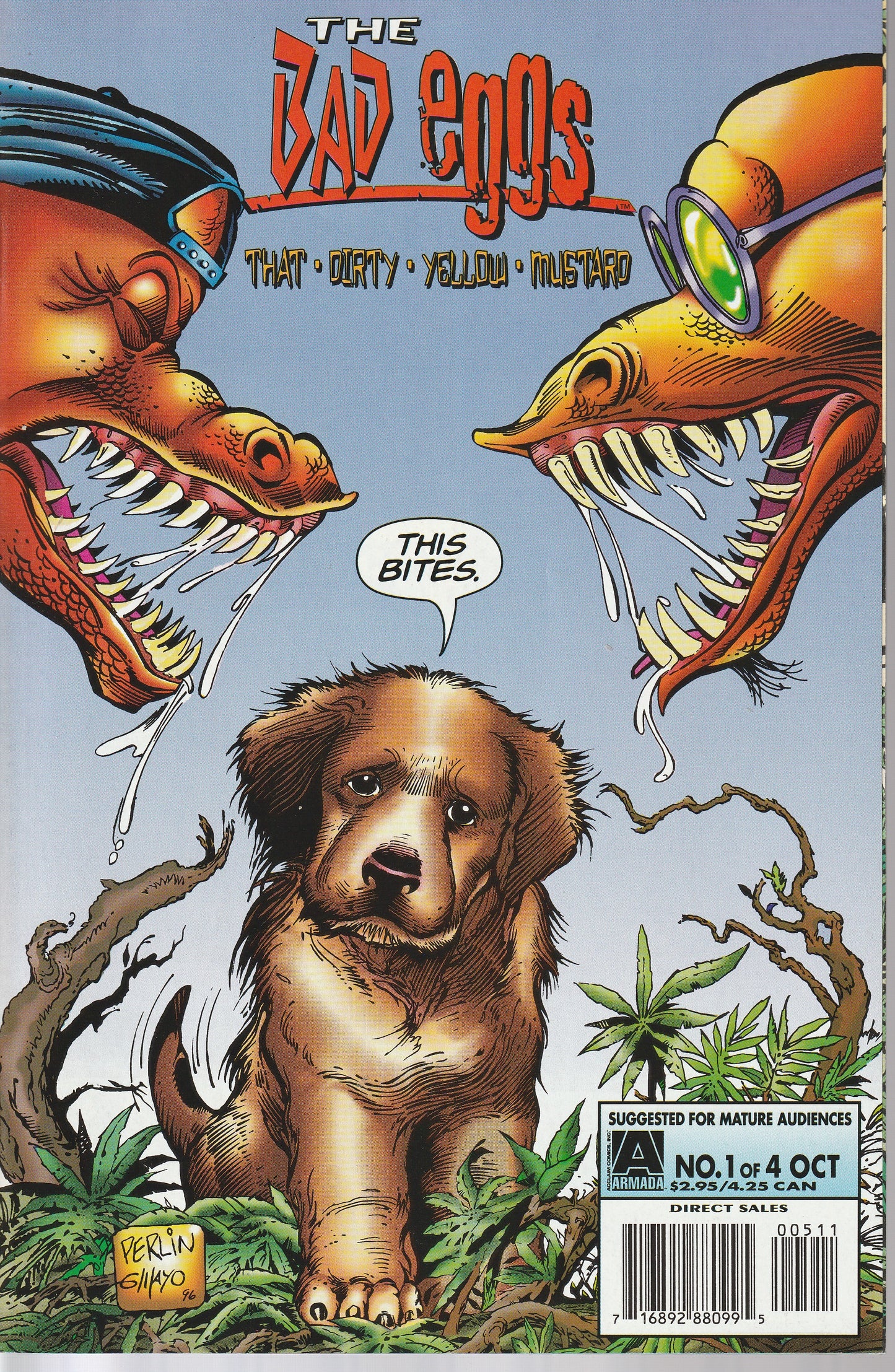 Bad Eggs (Armada 1995) #1-4 Complete Set, Bad Eggs That Dirty Yellow Mustard 1-4