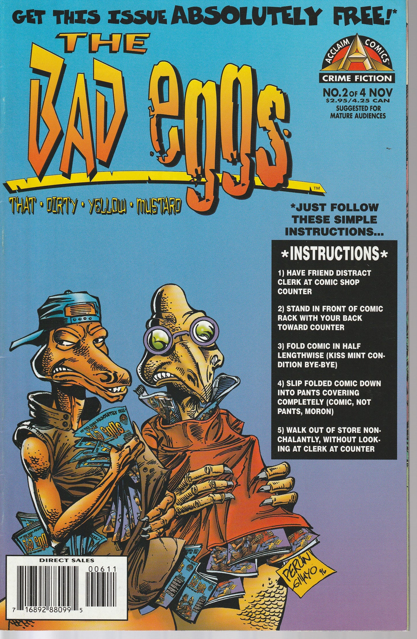 Bad Eggs (Armada 1995) #1-4 Complete Set, Bad Eggs That Dirty Yellow Mustard 1-4