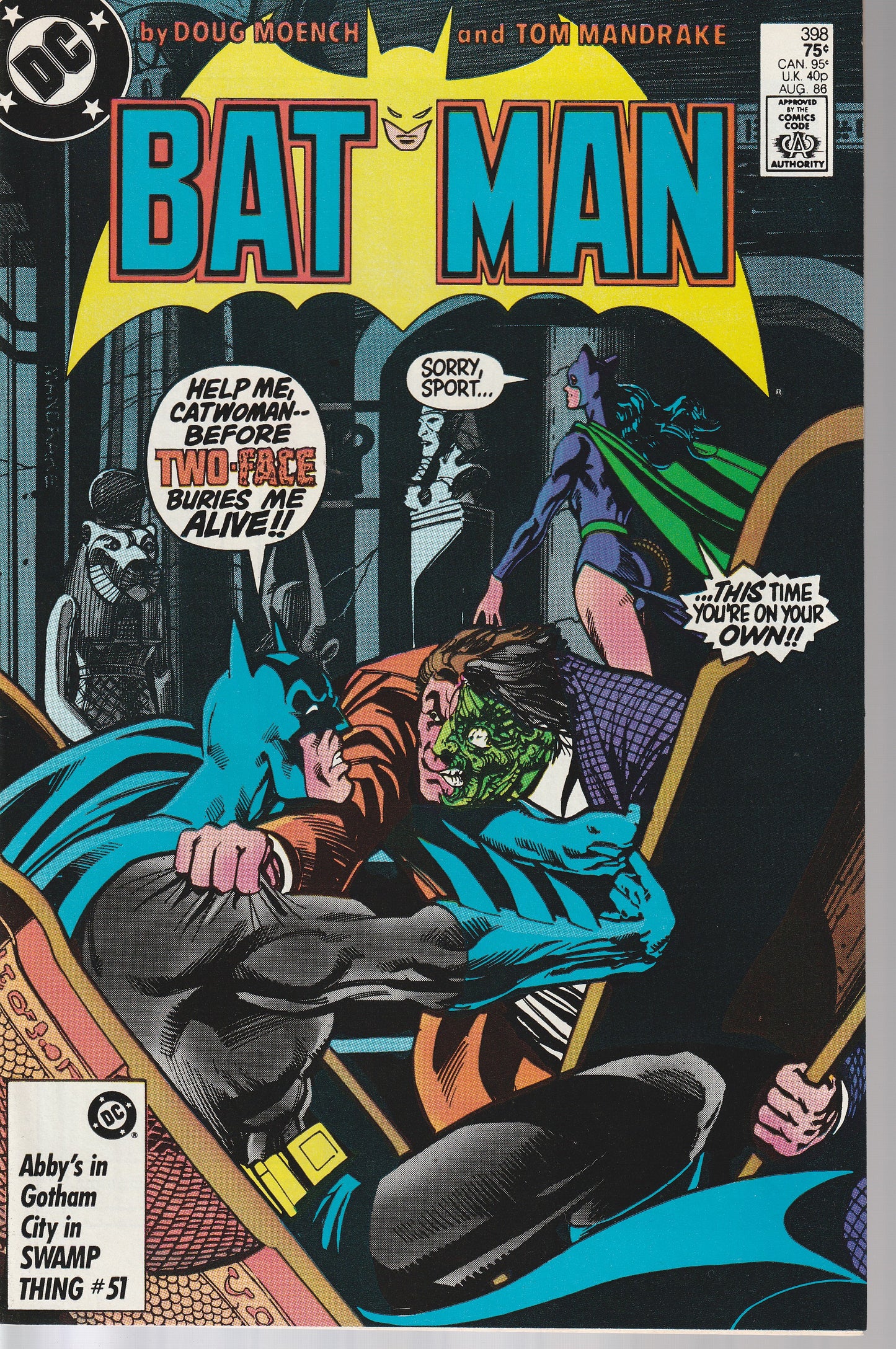 BATMAN #398 - DC COMICS - APR 15 1986 (9.4)