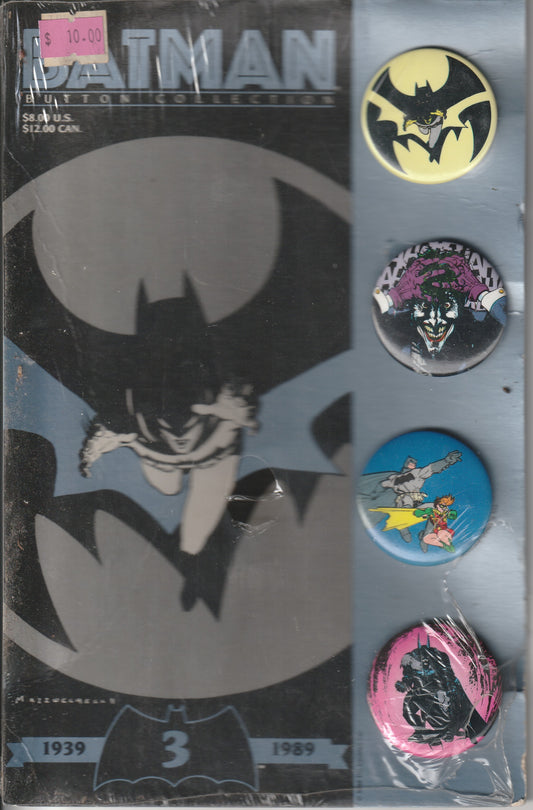 BATMAN BUTTON SET 3 - 1939 to 1989