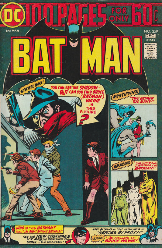 BATMAN #259 || DC COMICS || NOV 1974 || (6.0-6.5)