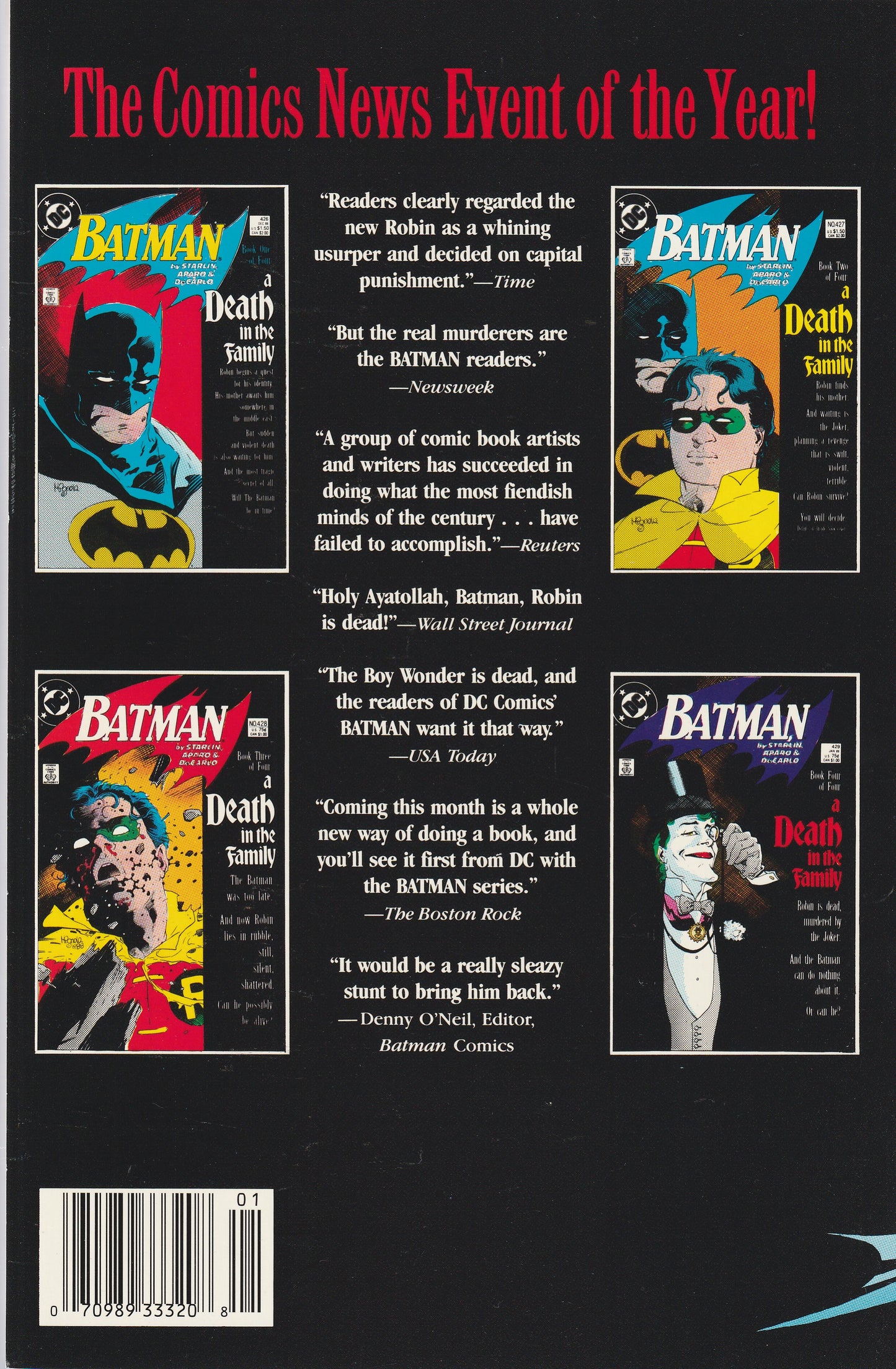 BATMAN : A DEATH IN THE FAMILY TPB || DC COMICS || DEC 1988 || (NM)