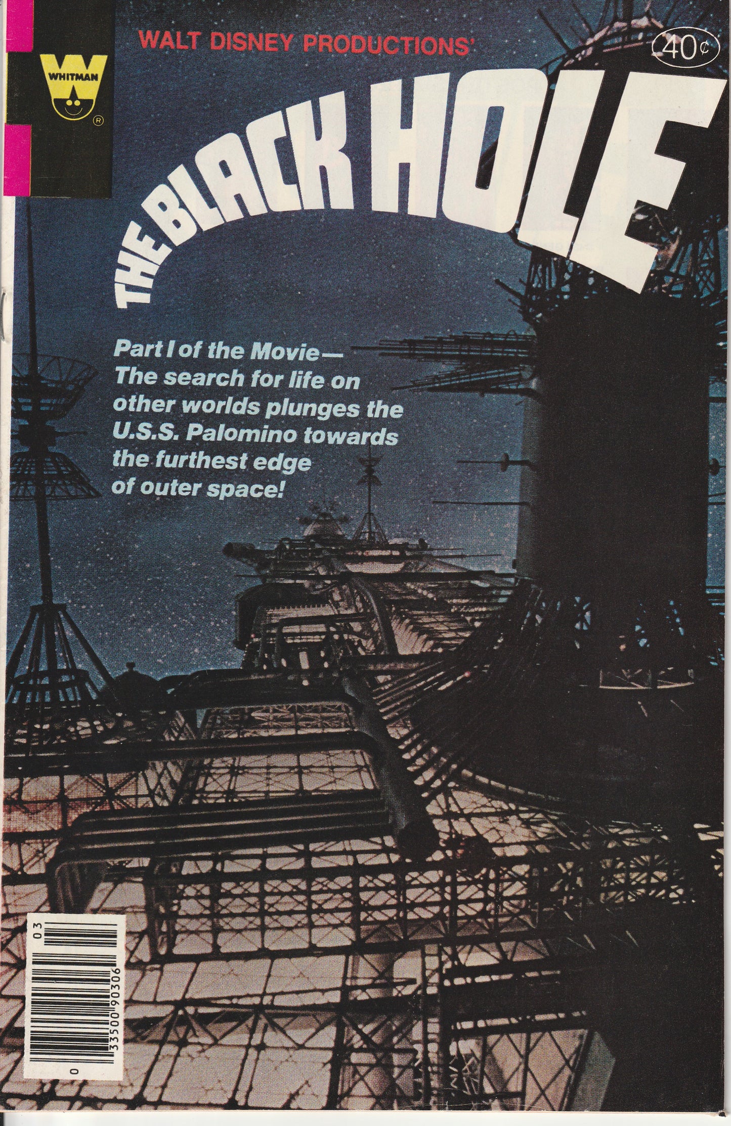 WALT DISNEY'S THE BLACK HOLE #1 - WHITMAN - MAR 1980 (7.0)