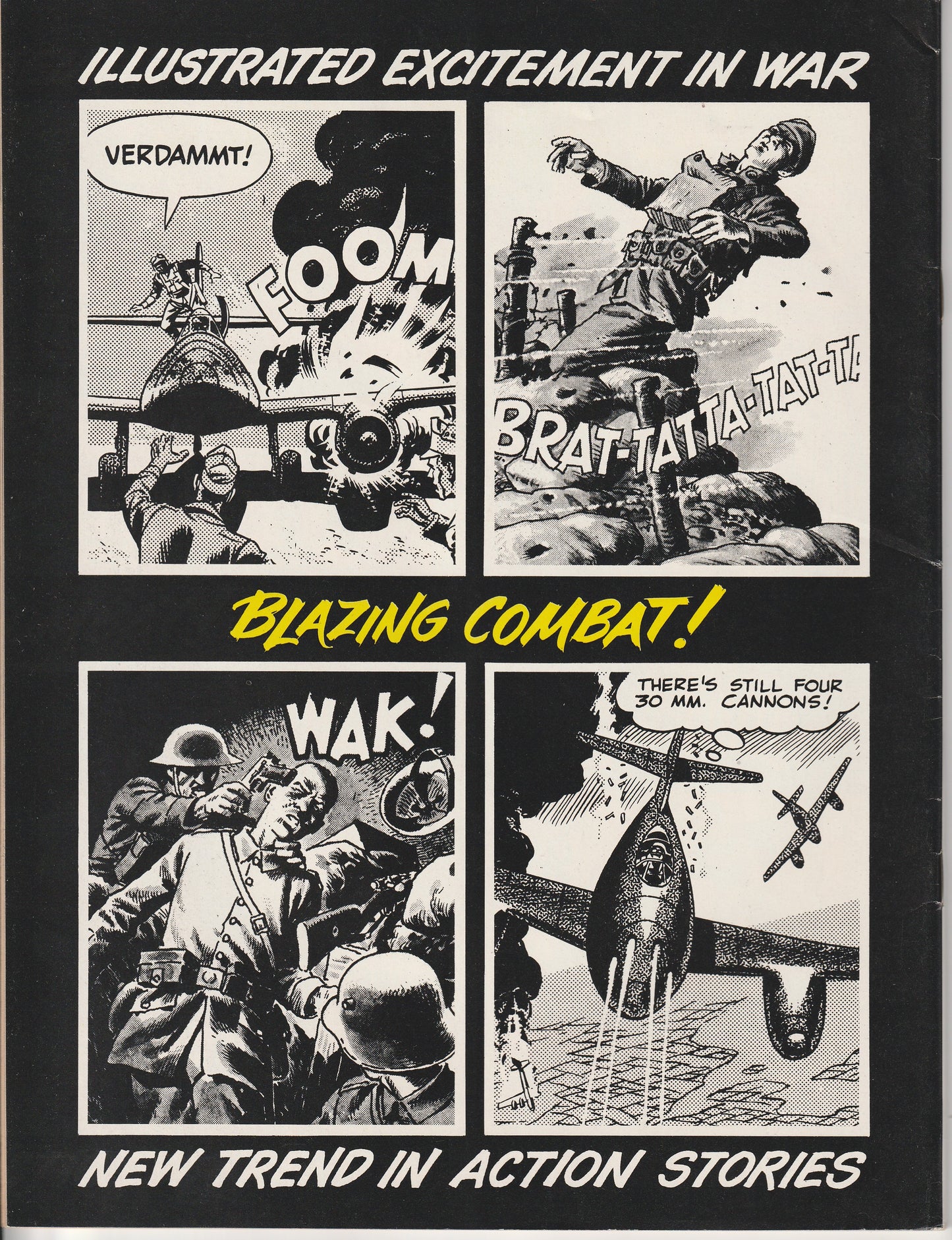 BLAZING COMBAT #4 - WARREN PUBLICATIONS - APR 28 1966 (8.0-8.5)