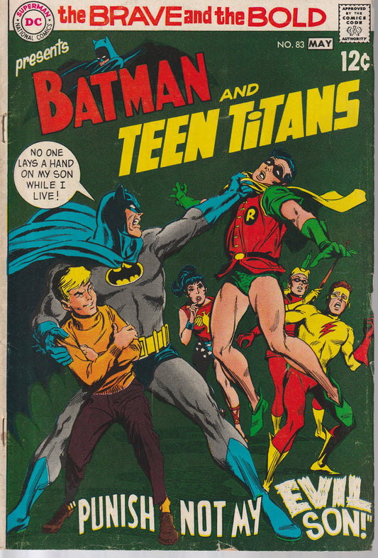 BRAVE AND THE BOLD #83 - DC - FEB 27 1969 - BATMAN - TEEN TITANS - NEAL ADAMS
