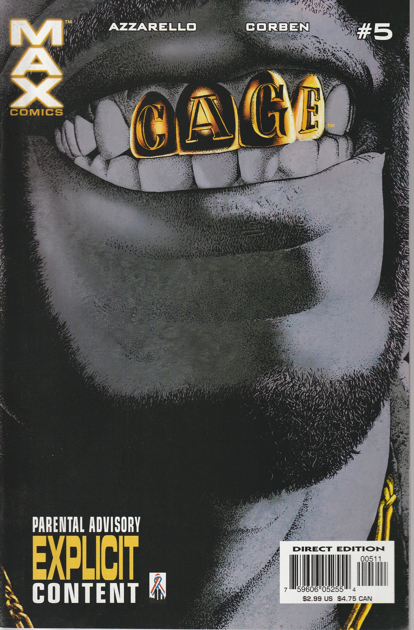 CAGE 1-5 * MARVEL MAX - MAR 2002 - COMPLETE SET