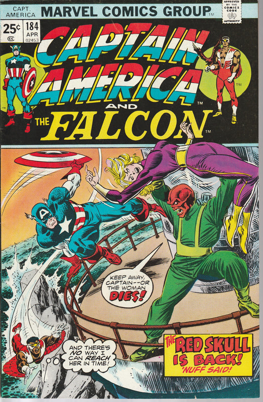 CAPTAIN AMERICA #184 - MARVEL - APR 1975 (8.0)
