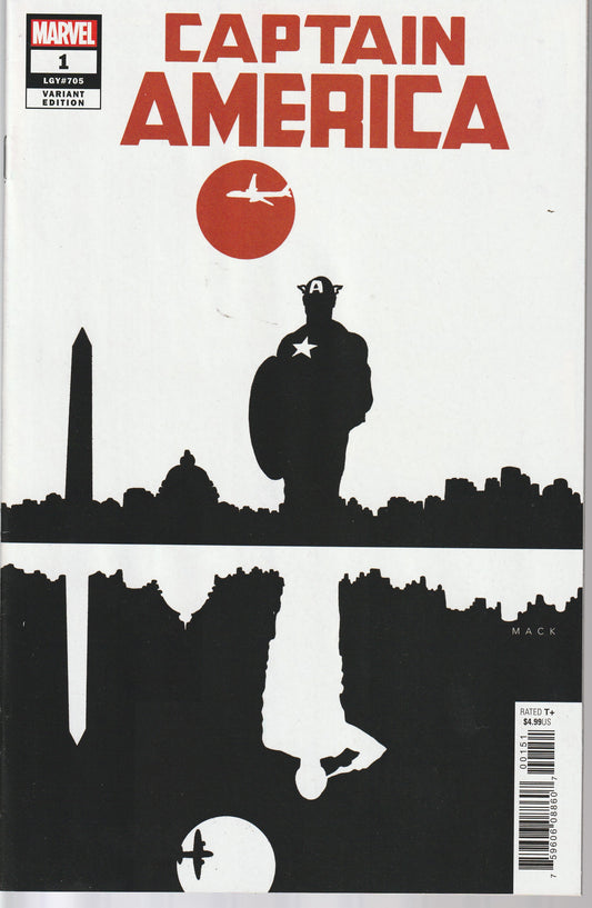 CAPTAIN AMERICA #1E - DAVID MACK 1 in 25 VARIANT