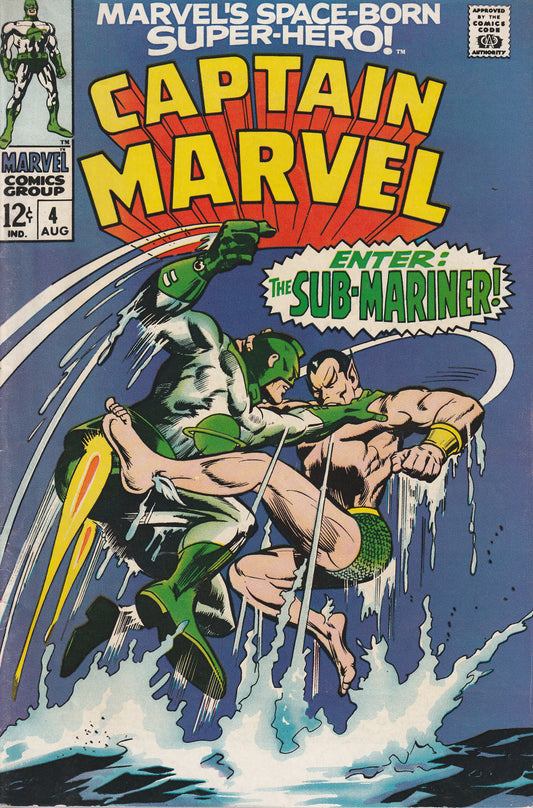 CAPTAIN MARVEL #4 - MARVEL COMICS - AUG 1968 (6.5-7.0)
