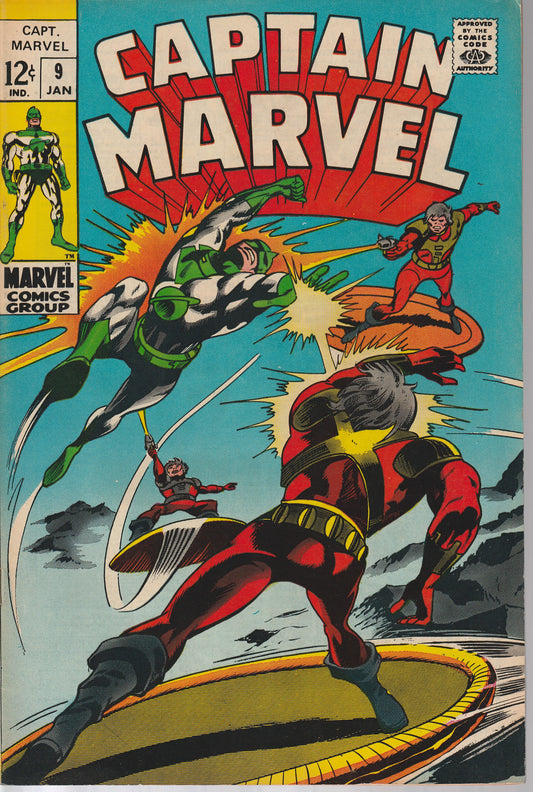 CAPTAIN MARVEL #9 - MARVEL COMICS - JAN 1969 (8.0-8.5)