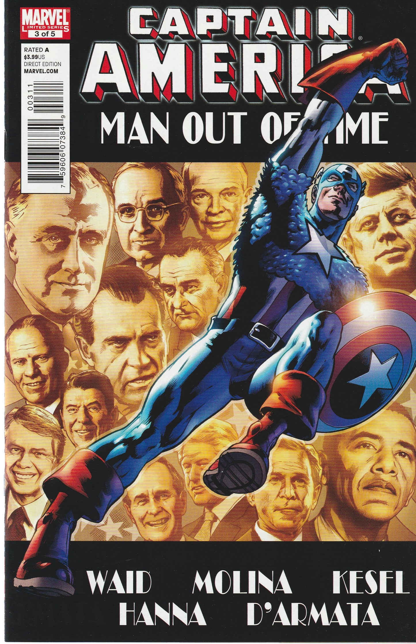 CAPTAIN AMERICA : MAN OUT OF TIME 1-5 || MARVEL COMICS || 2011