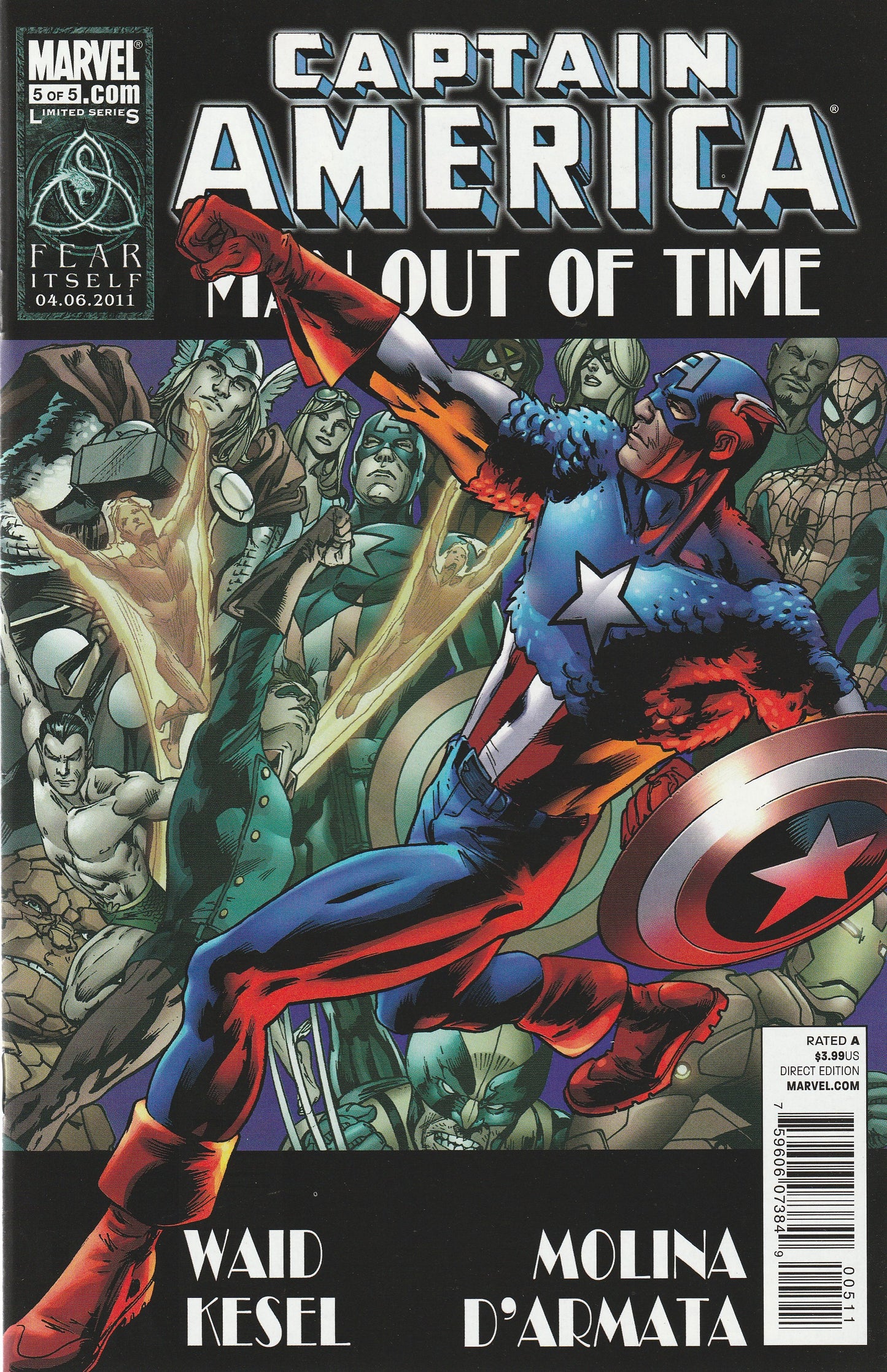 CAPTAIN AMERICA : MAN OUT OF TIME 1-5 || MARVEL COMICS || 2011