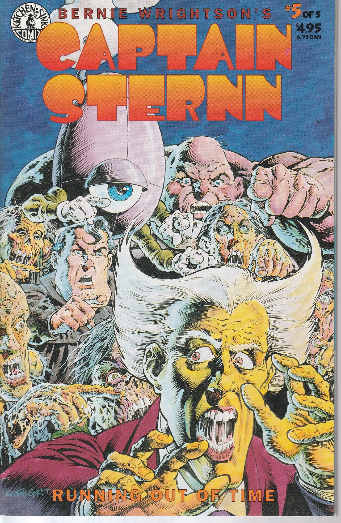 CAPTAIN STERNN : RUNNING OUT OF TIME 1-5 * KITCHEN SINK COMIX - 1993